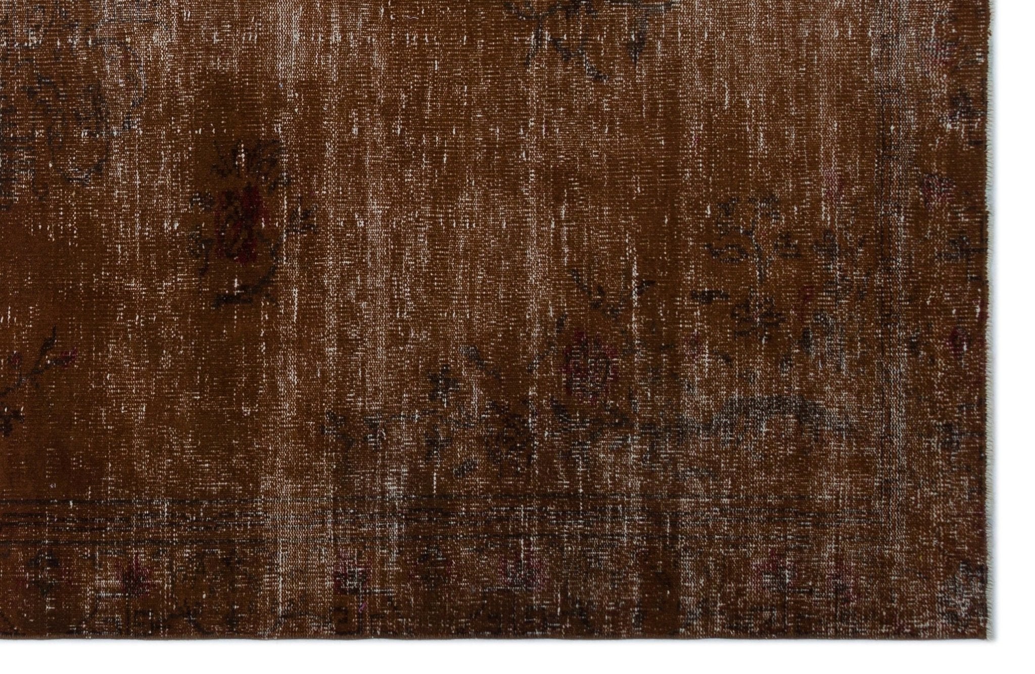 Atina 23650 Brown Vintage Wool Handmade Area Rug 6'2" x 9'6"