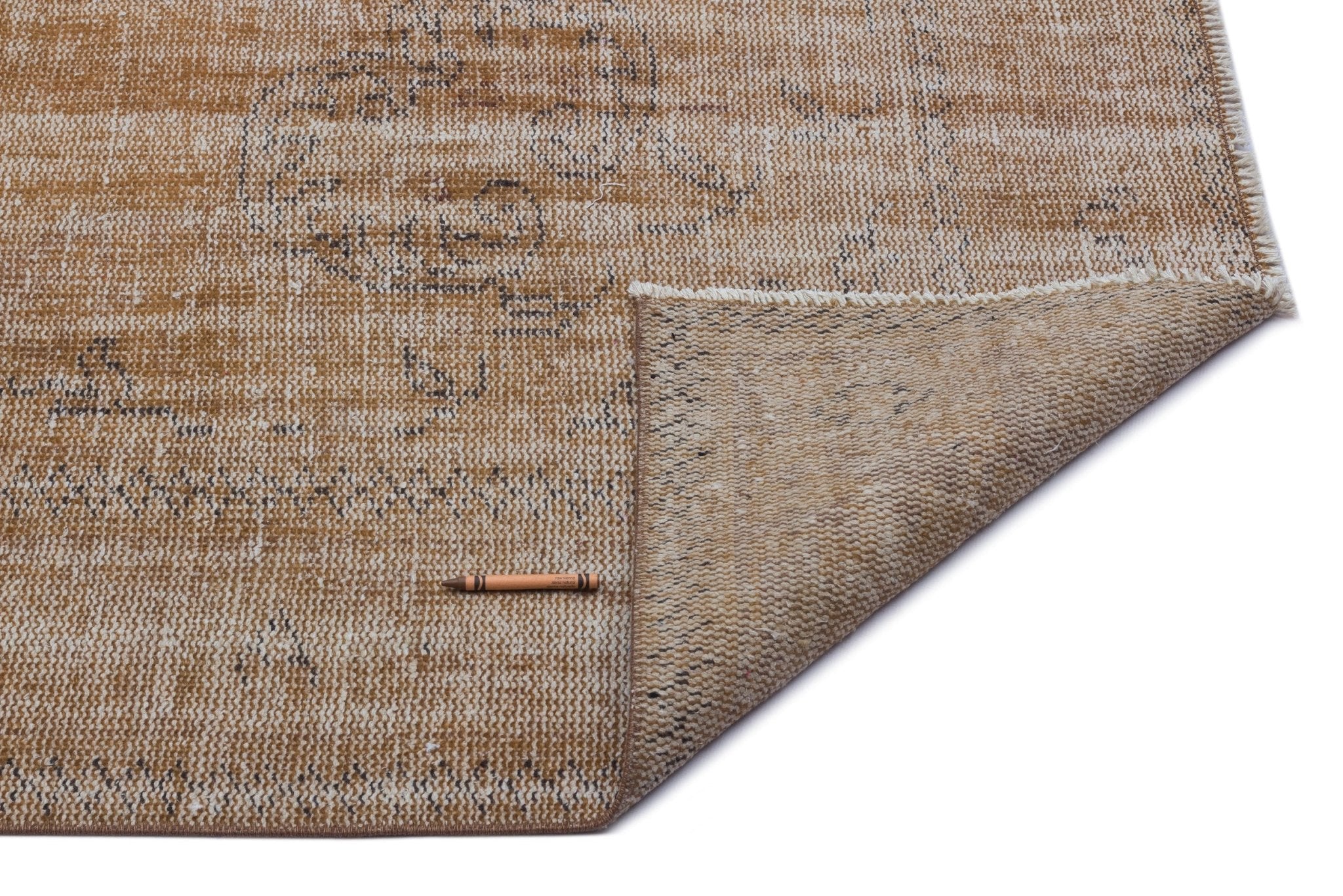 Atina 23703 Brown Vintage Wool Handmade Area Rug 6'0" x 9'5"