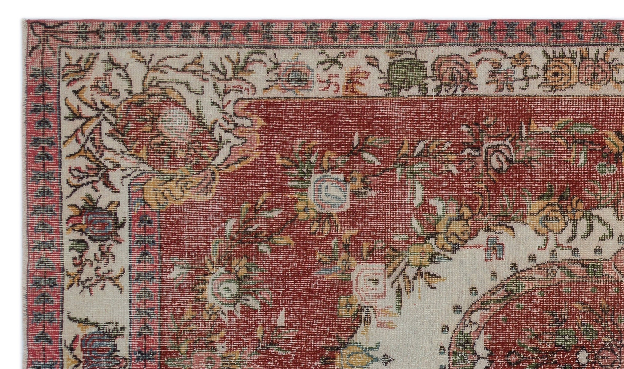Atina 23719 Red Vintage Wool Handmade Area Rug 5'7" x 9'7"