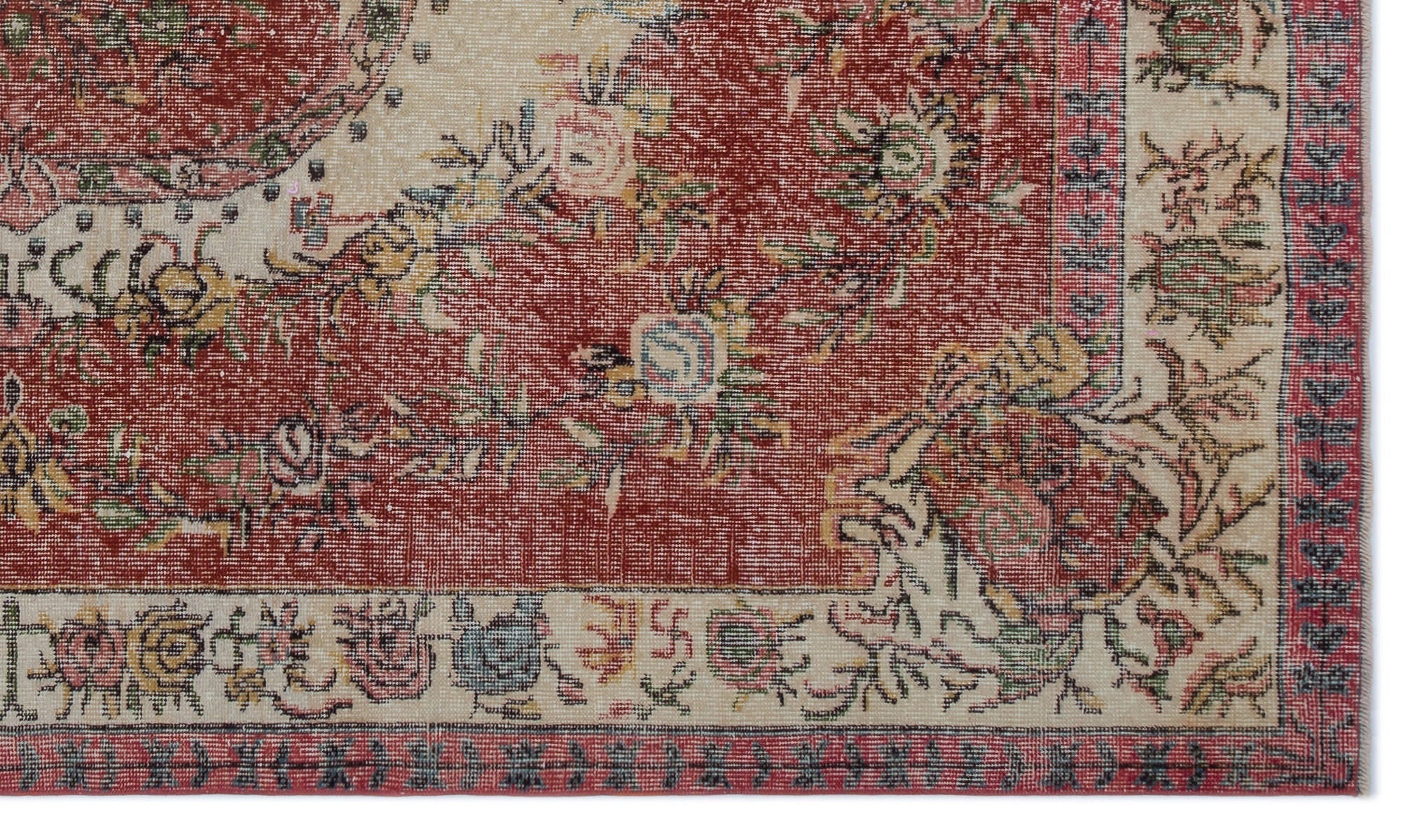 Atina 23719 Red Vintage Wool Handmade Area Rug 5'7" x 9'7"