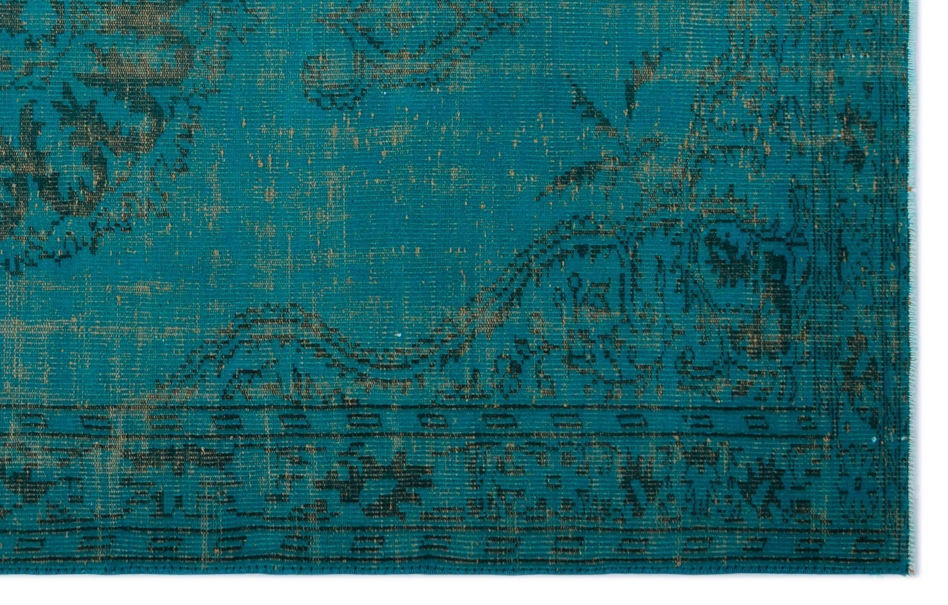 Atina 23734 Turquoise Vintage Wool Handmade Area Rug 5'8" x 9'1"