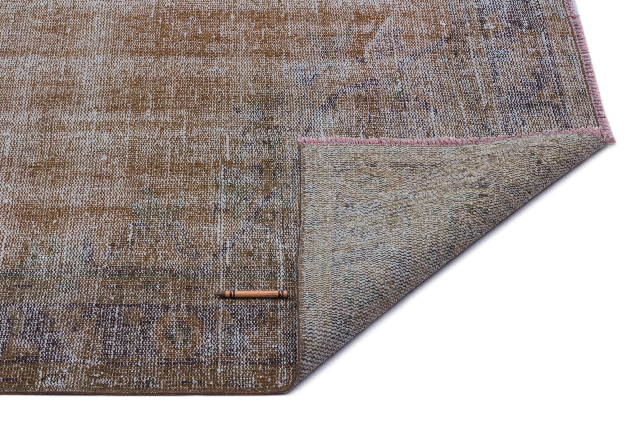 Atina 23741 Brown Vintage Wool Handmade Area Rug 5'9" x 9'10"