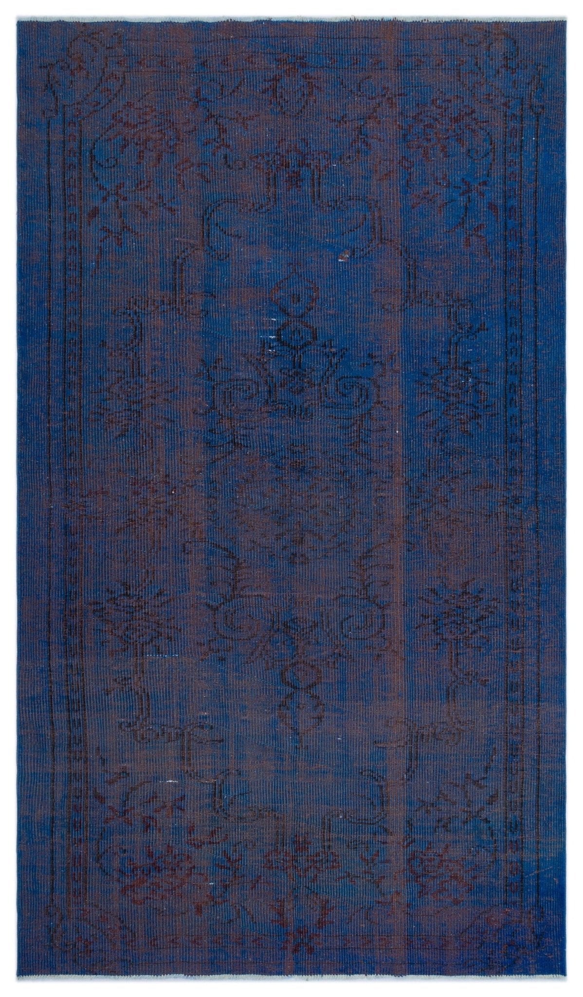 Atina 23766 Blue Vintage Wool Handmade Area Rug 4'10" x 8'7"