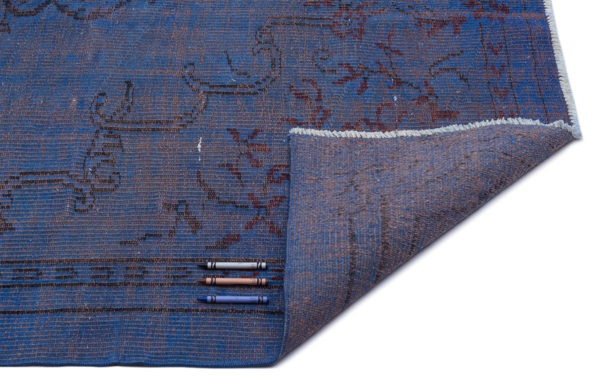 Atina 23766 Blue Vintage Wool Handmade Area Rug 4'10" x 8'7"