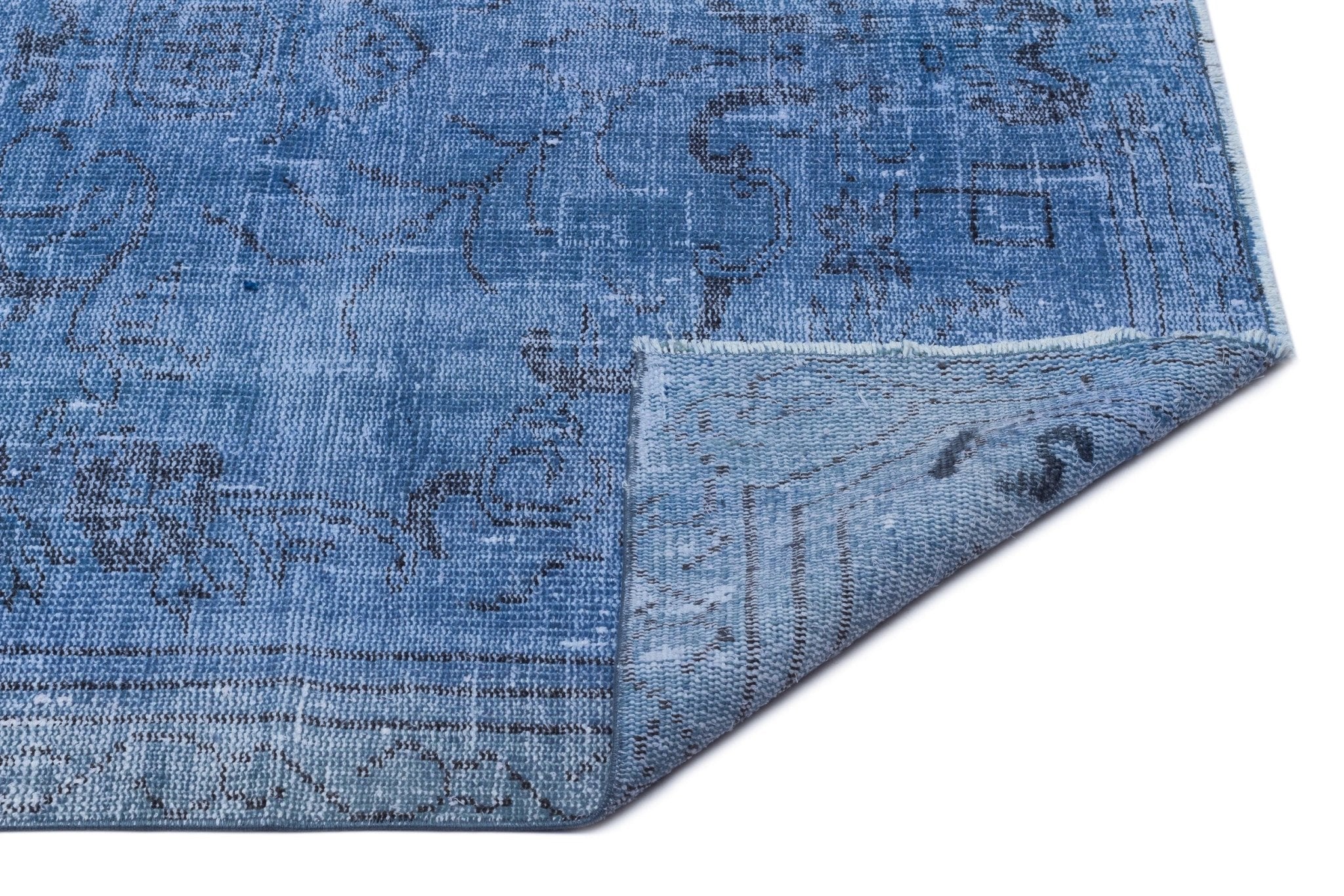 Atina 23881 Blue Vintage Wool Handmade Area Rug 5'3" x 8'10"