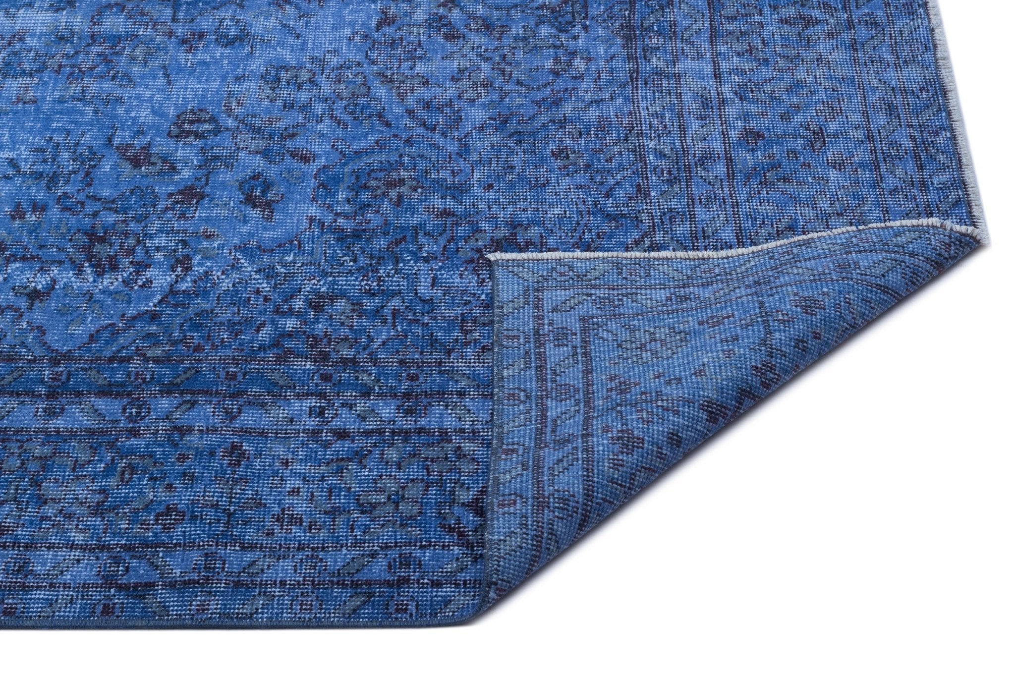 Atina 23883 Blue Vintage Wool Handmade Area Rug 5'6" x 9'5"