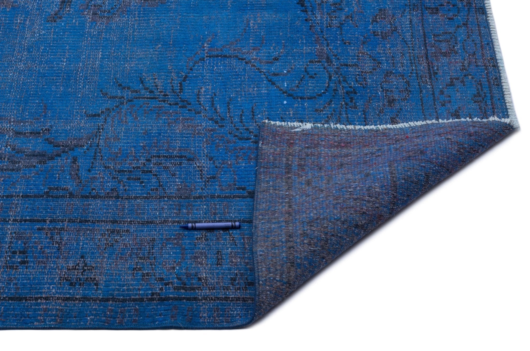 Atina 23903 Blue Vintage Wool Handmade Area Rug 5'6" x 8'10"