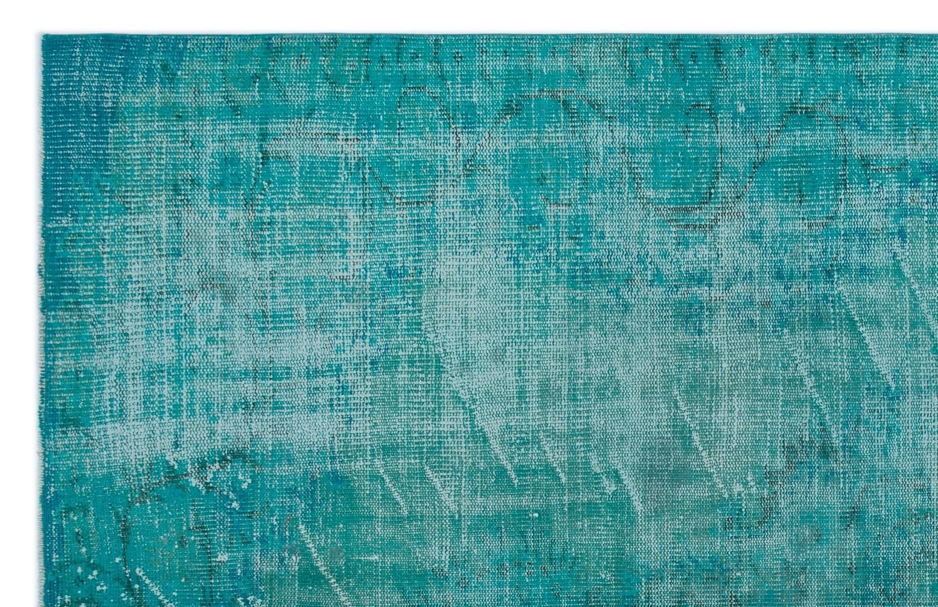 Atina 23912 Turquoise Vintage Wool Handmade Area Rug 5'6" x 8'11"