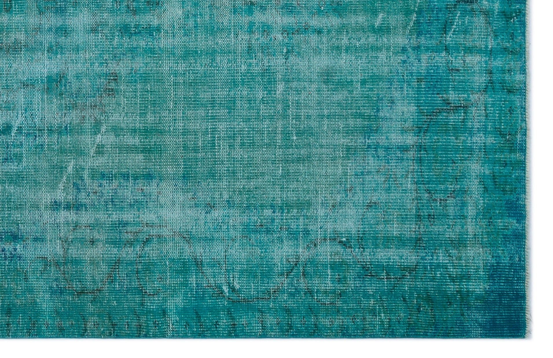 Atina 23912 Turquoise Vintage Wool Handmade Area Rug 5'6" x 8'11"