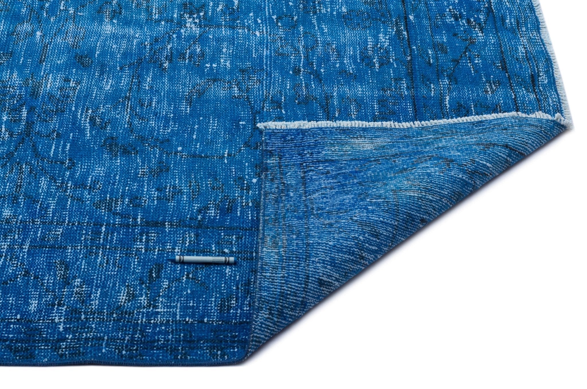Atina 23980 Blue Vintage Wool Handmade Area Rug 5'11" x 9'9"