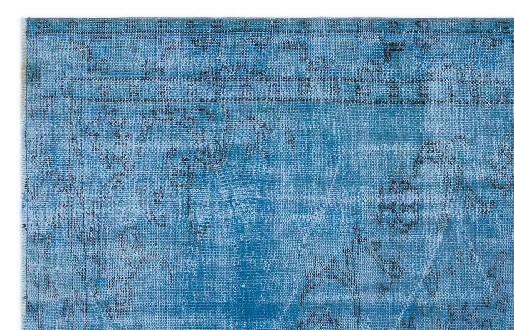 Atina 24012 Turquoise Vintage Wool Handmade Area Rug 4'10" x 7'9"