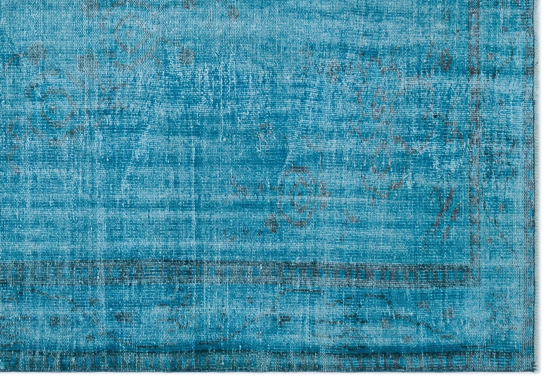 Atina 24196 Turquoise Vintage Wool Handmade Area Rug 6'1" x 9'0"