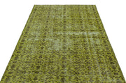 Atina 24208 Green Vintage Wool Handmade Area Rug 5'0" x 8'3"