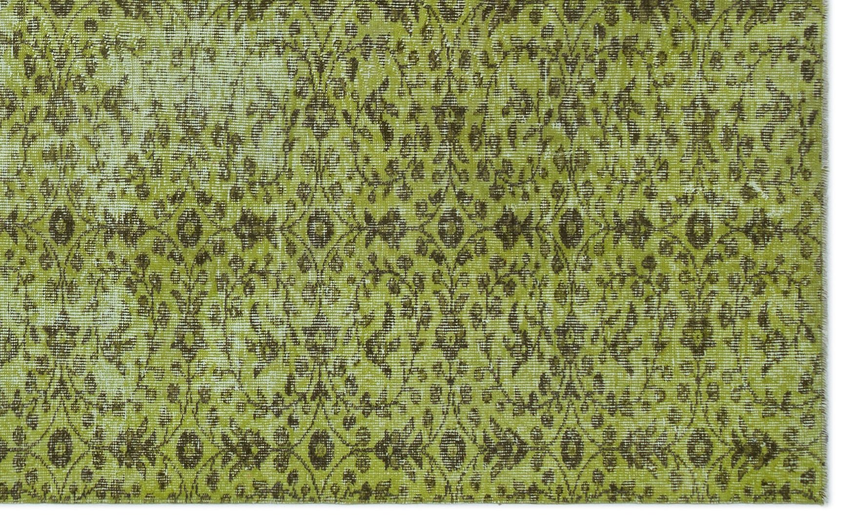 Atina 24208 Green Vintage Wool Handmade Area Rug 5'0" x 8'3"