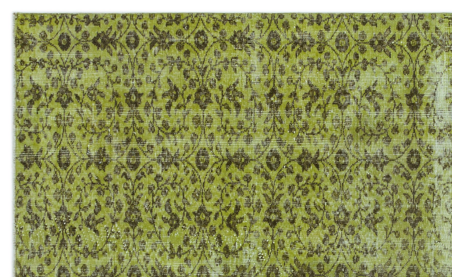 Atina 24208 Green Vintage Wool Handmade Area Rug 5'0" x 8'3"
