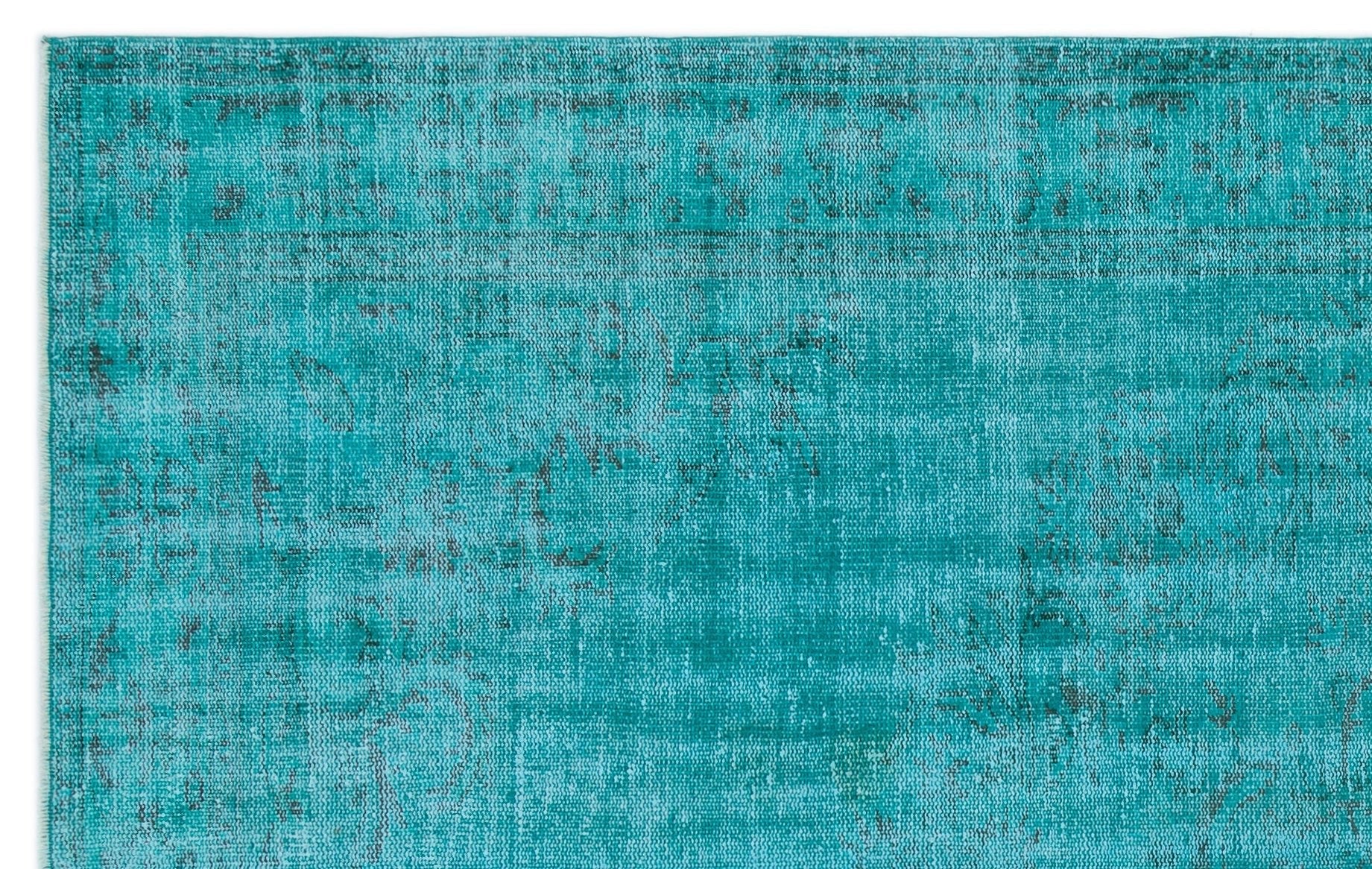 Atina 24218 Turquoise Vintage Wool Handmade Area Rug 5'7" x 8'8"