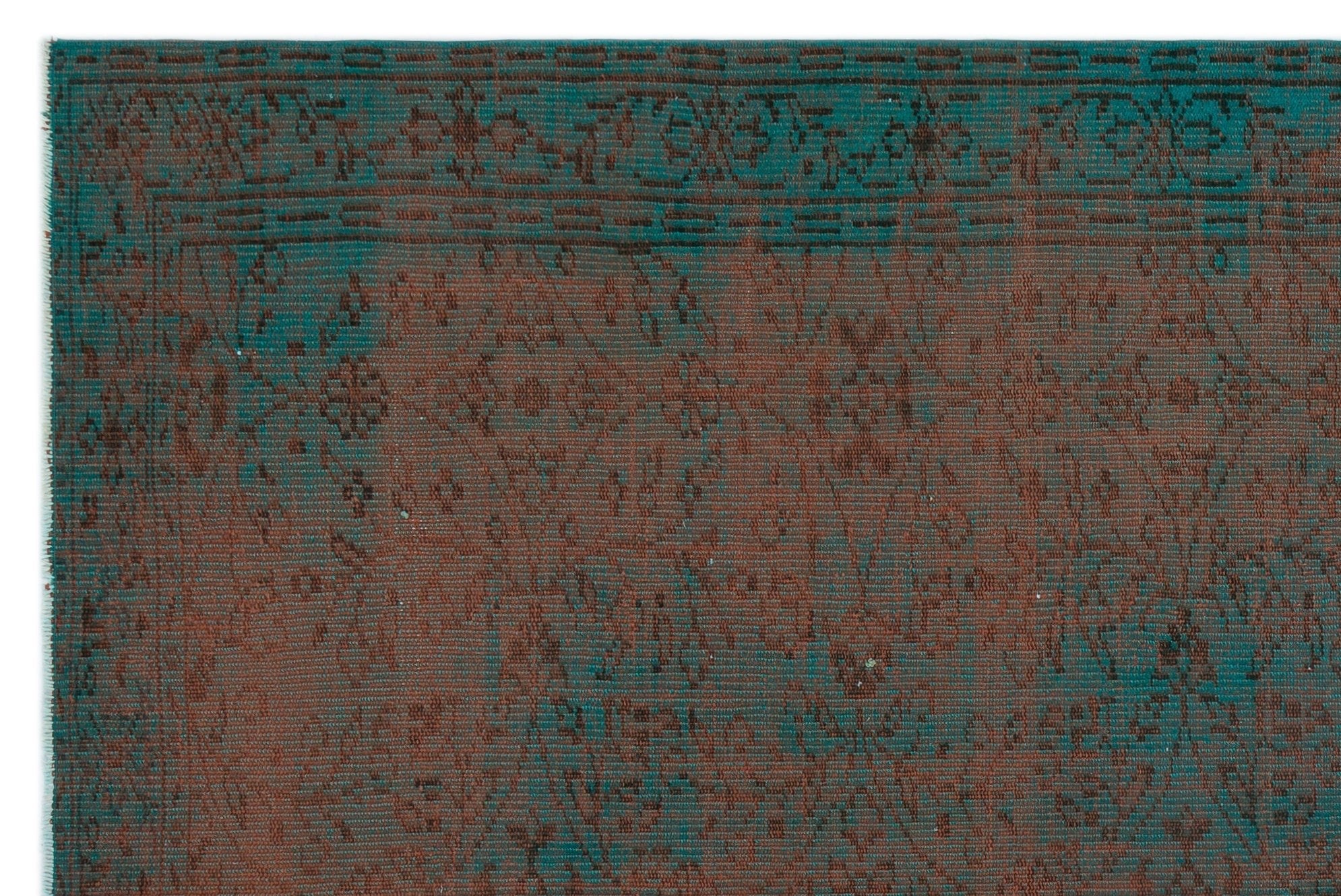 Atina 24256 Green Vintage Wool Handmade Area Rug 6'2" x 9'5"