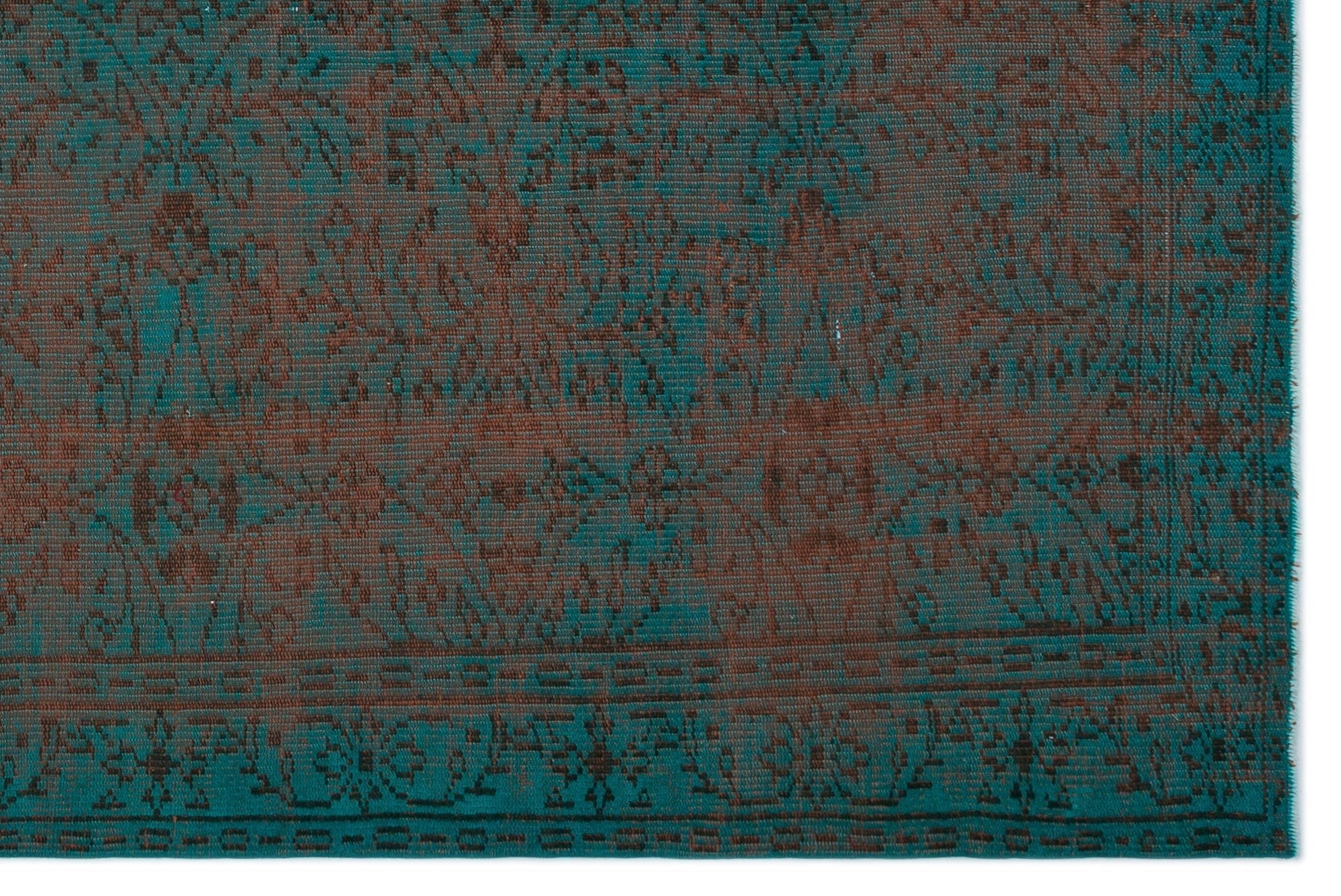 Atina 24256 Green Vintage Wool Handmade Area Rug 6'2" x 9'5"