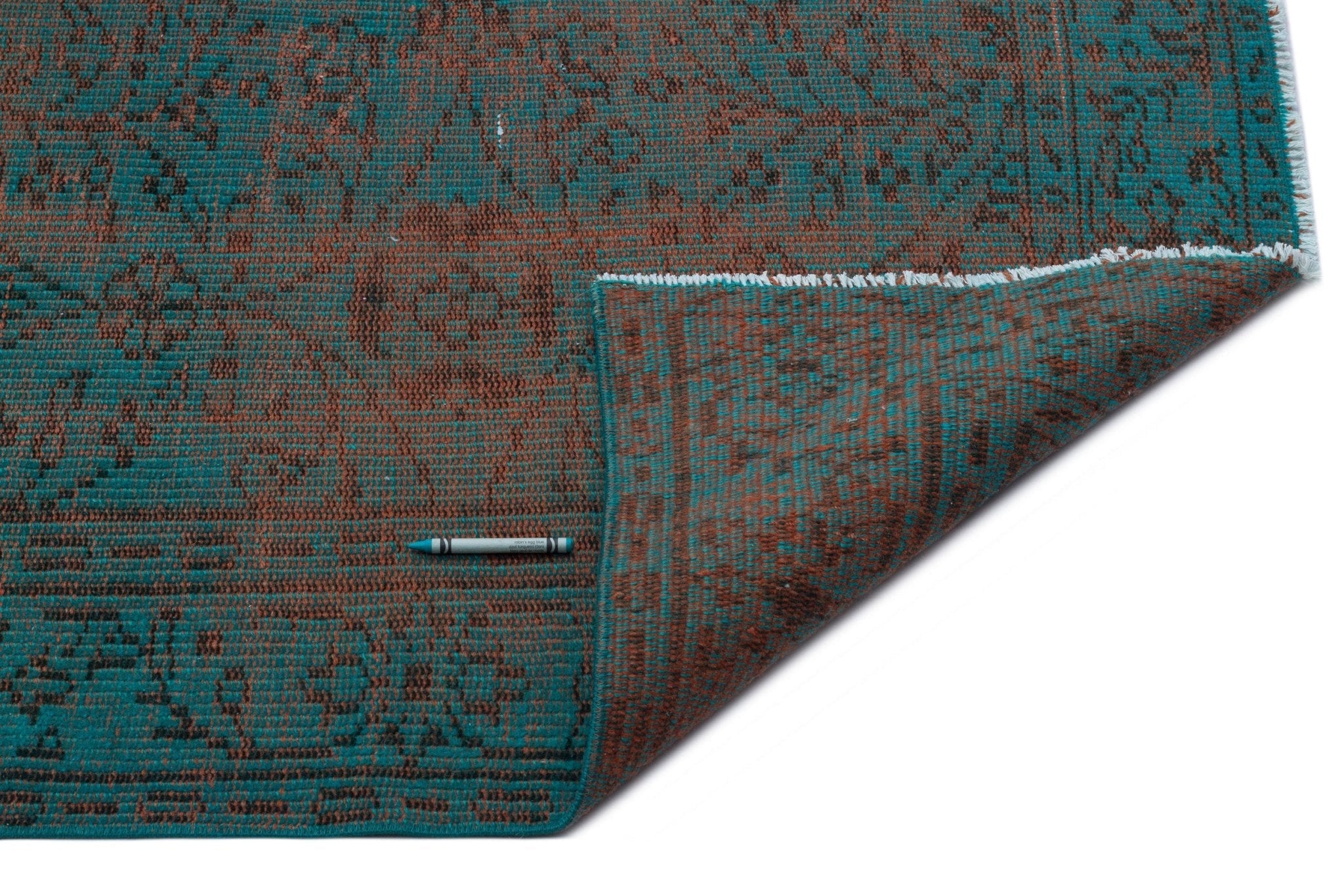 Atina 24256 Green Vintage Wool Handmade Area Rug 6'2" x 9'5"