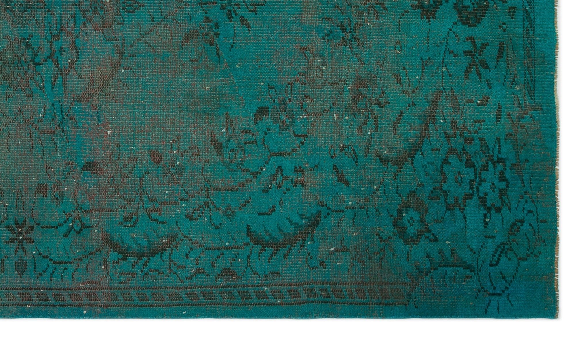Atina 24355 Green Vintage Wool Handmade Area Rug 5'7" x 9'4"