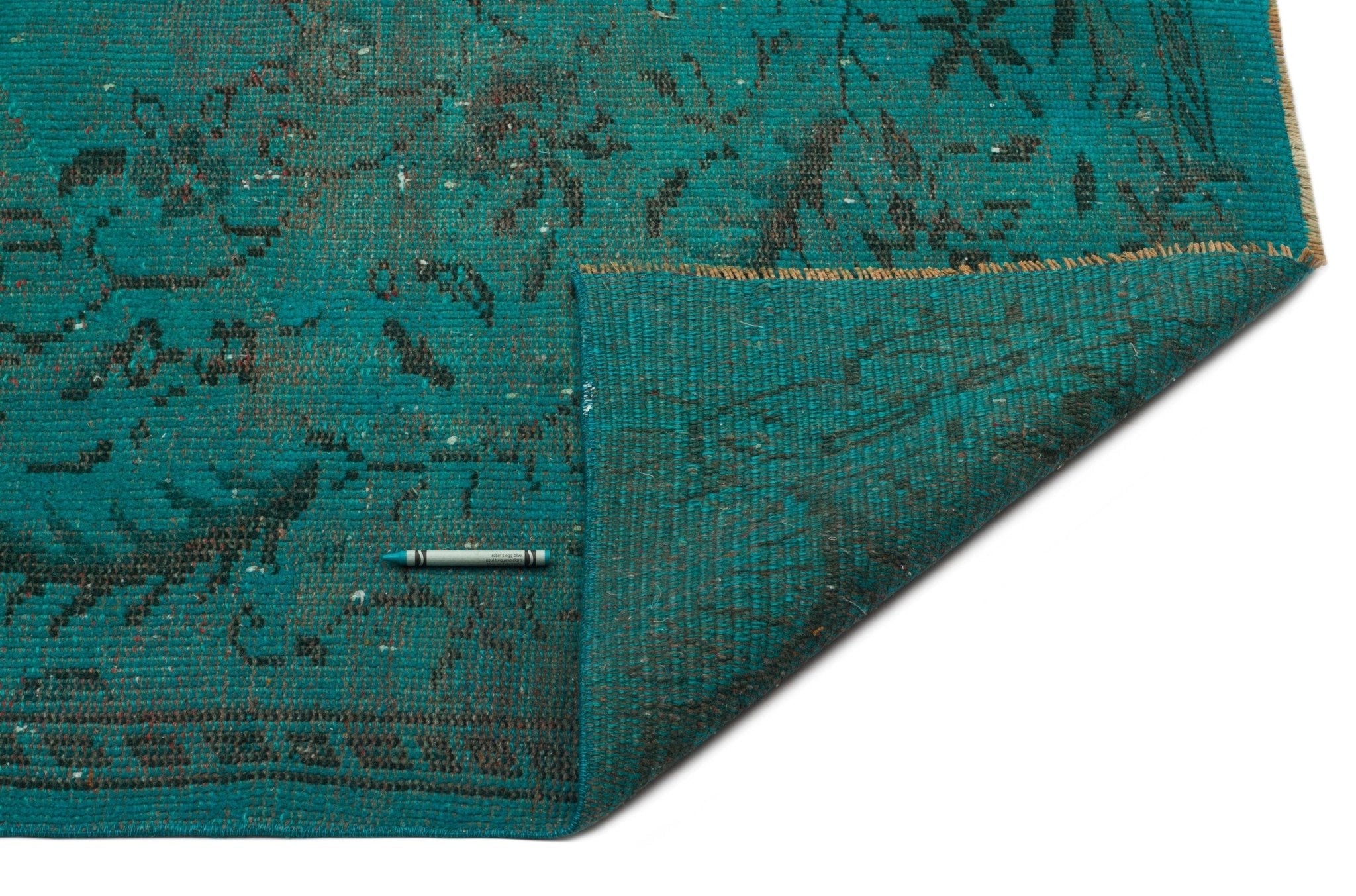 Atina 24355 Green Vintage Wool Handmade Area Rug 5'7" x 9'4"