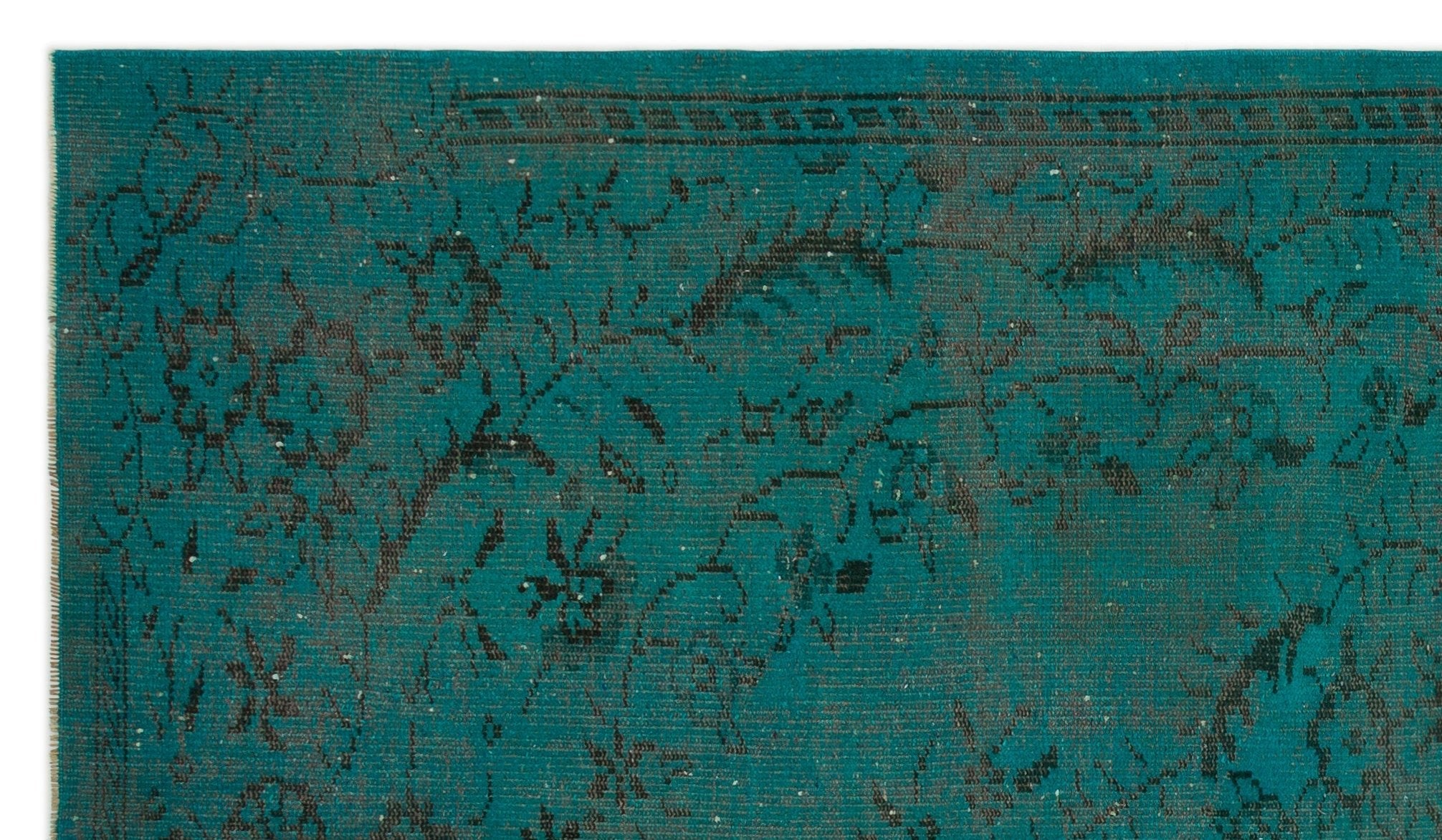 Atina 24355 Green Vintage Wool Handmade Area Rug 5'7" x 9'4"