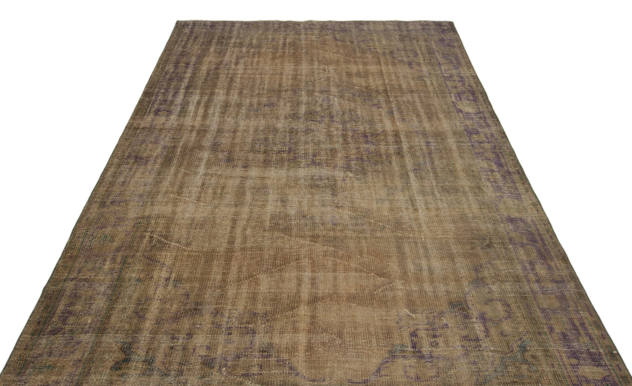 Atina 24359 Brown Vintage Wool Handmade Area Rug 6'3" x 9'10"