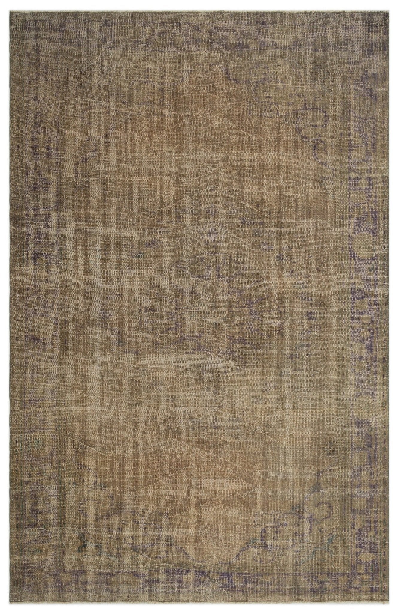 Atina 24359 Brown Vintage Wool Handmade Area Rug 6'3" x 9'10"