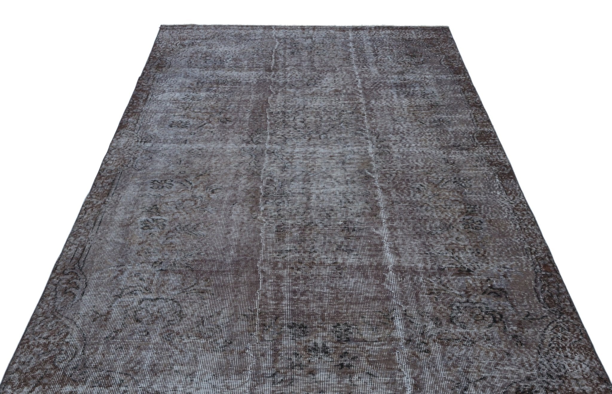 Atina 25693 Grey Vintage Wool Handmade Area Rug 5'6" x 9'0"