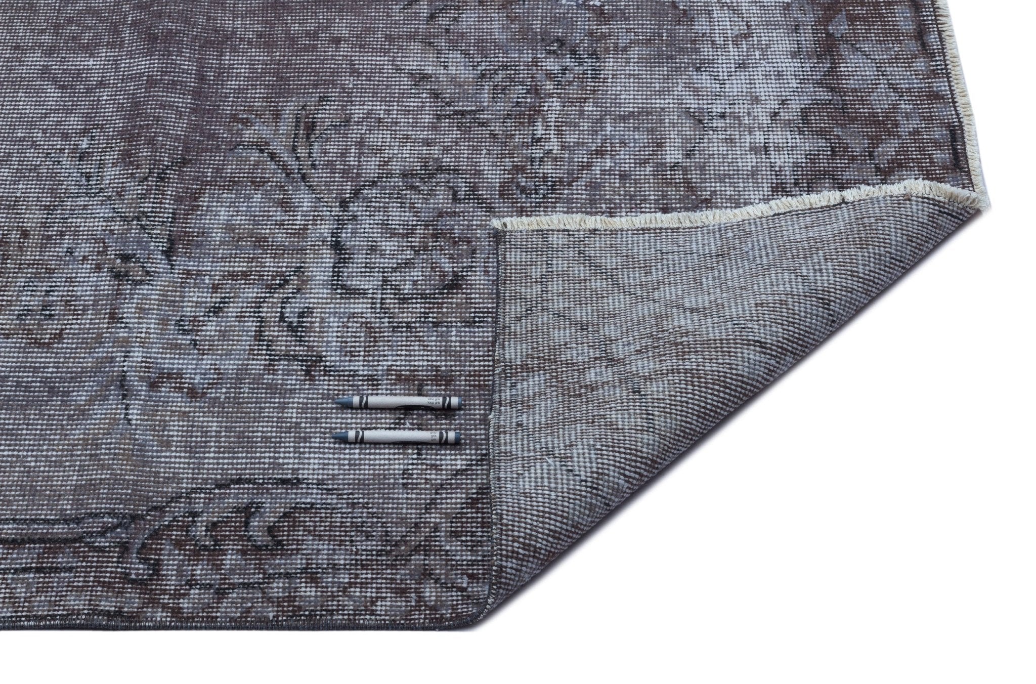Atina 25693 Grey Vintage Wool Handmade Area Rug 5'6" x 9'0"