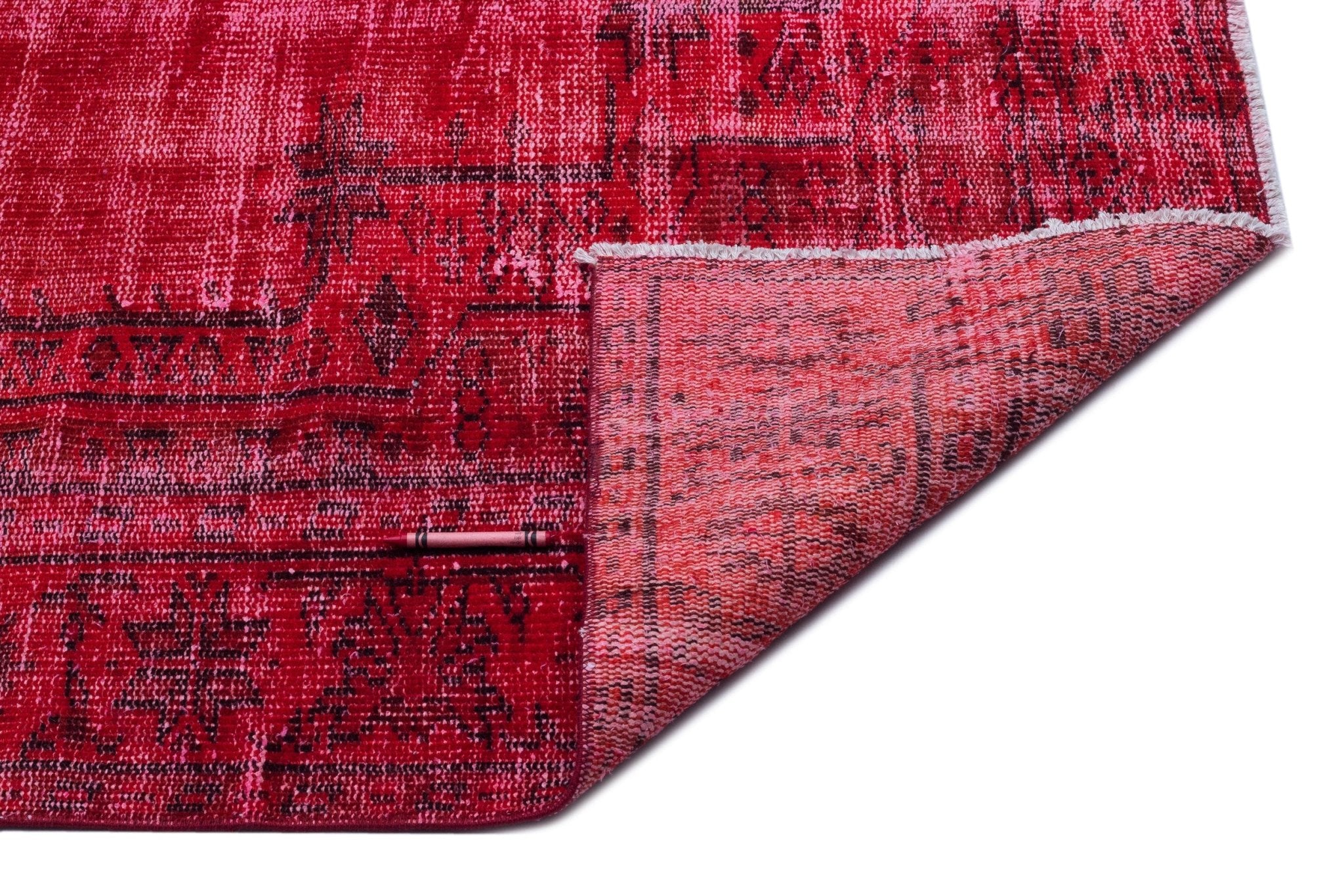 Atina 25819 Red Vintage Wool Handmade Area Rug 5'11" x 9'1"