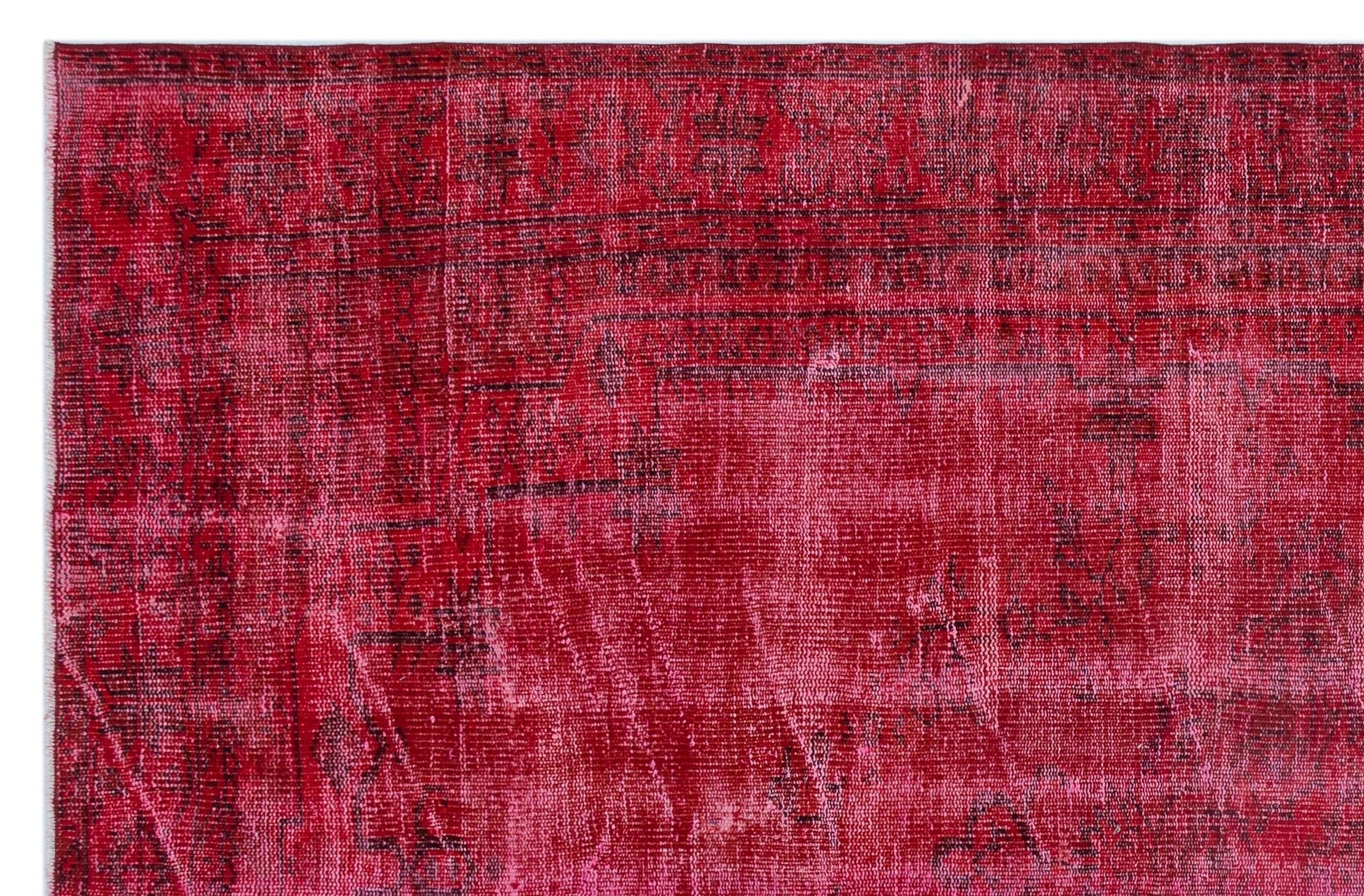Atina 25819 Red Vintage Wool Handmade Area Rug 5'11" x 9'1"