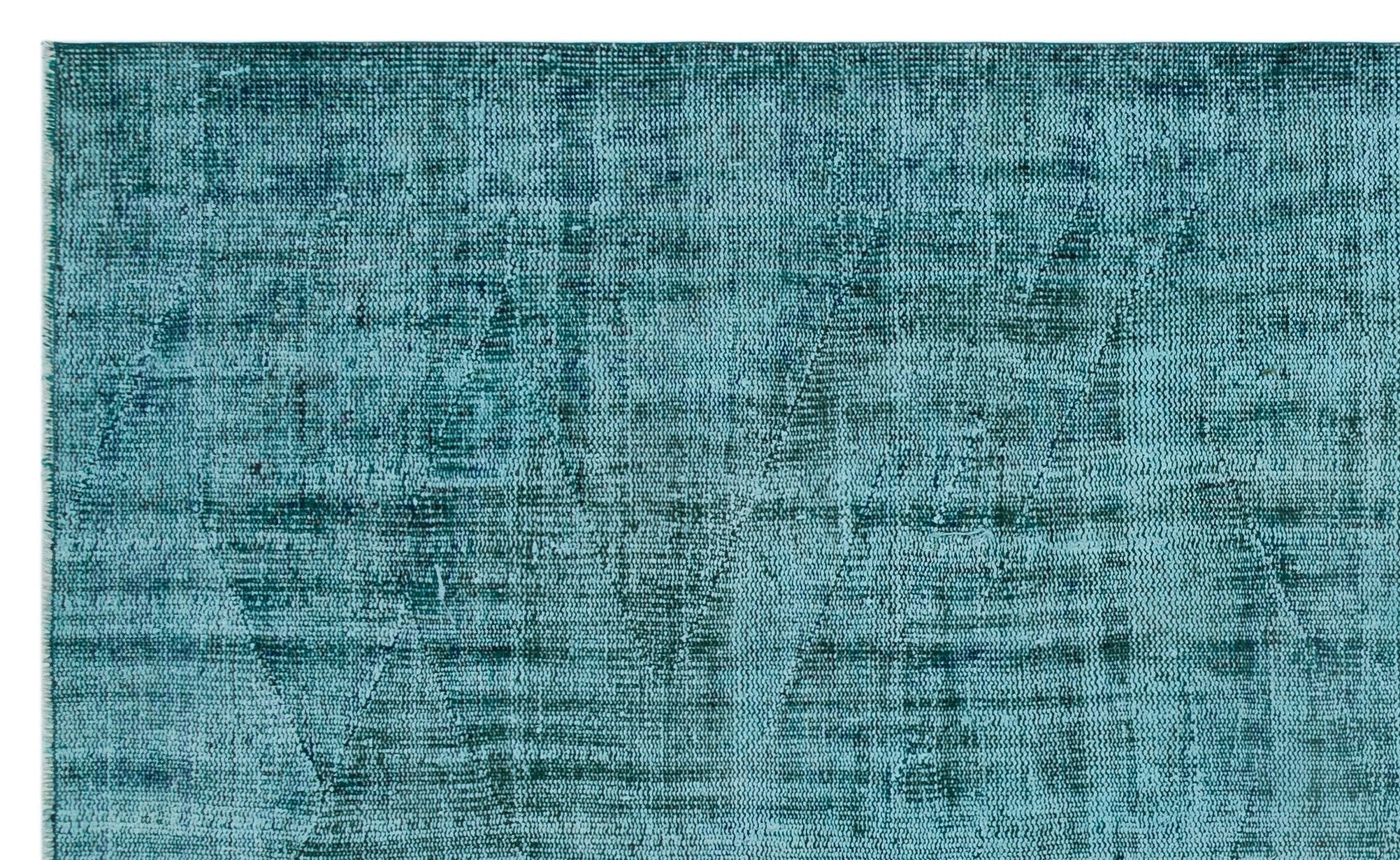 Atina 25827 Turquoise Vintage Wool Handmade Area Rug 5'7" x 9'3"