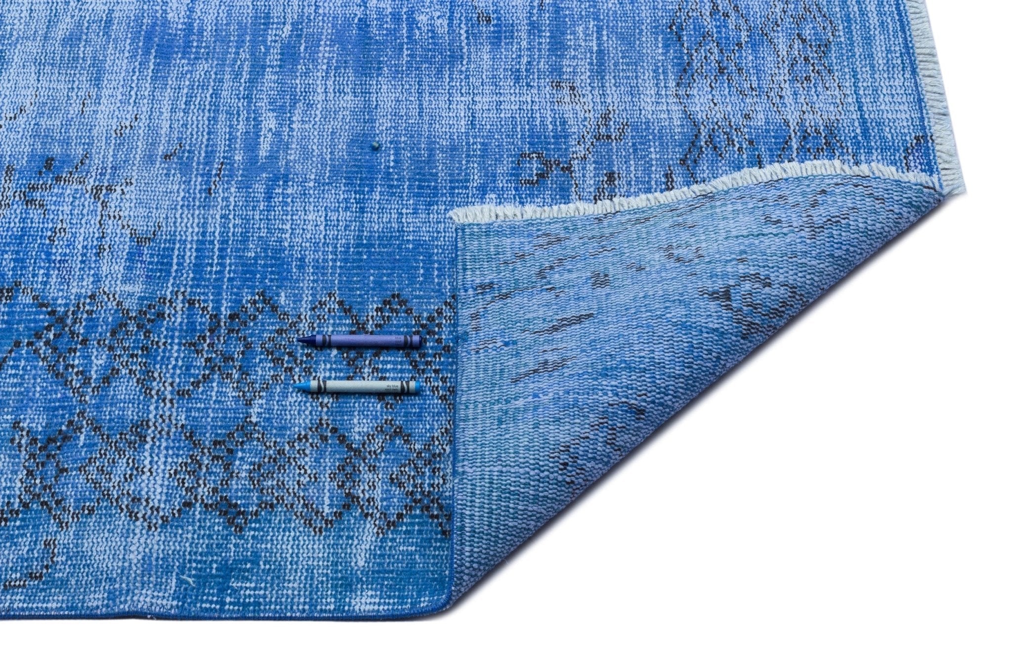 Atina 25839 Blue Vintage Wool Handmade Area Rug 5'11" x 9'9"