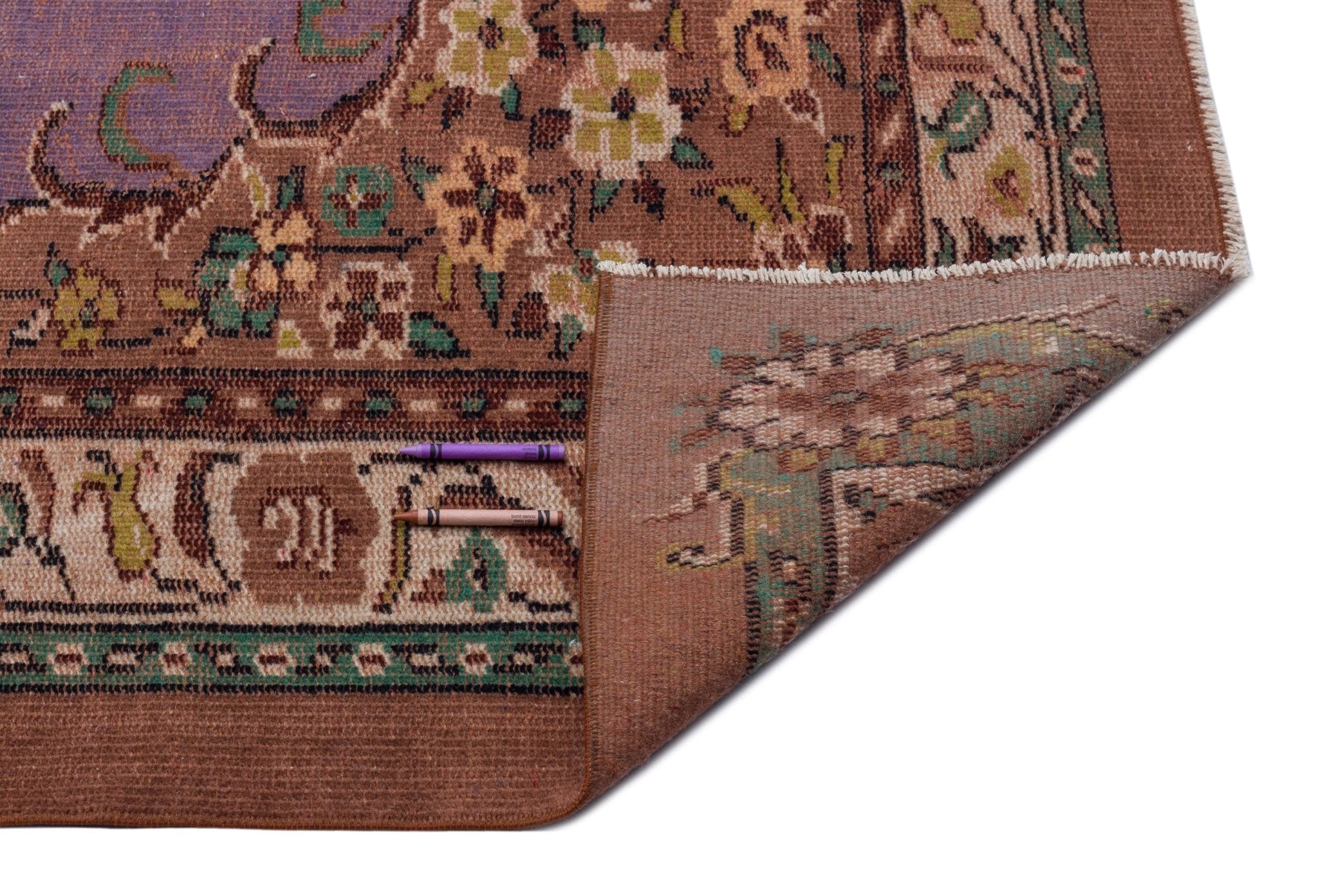 Atina 26894 Brown Vintage Wool Handmade Area Rug 5'8" x 8'5"