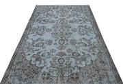 Atina 26895 Blue Vintage Wool Handmade Area Rug 5'5" x 8'11"