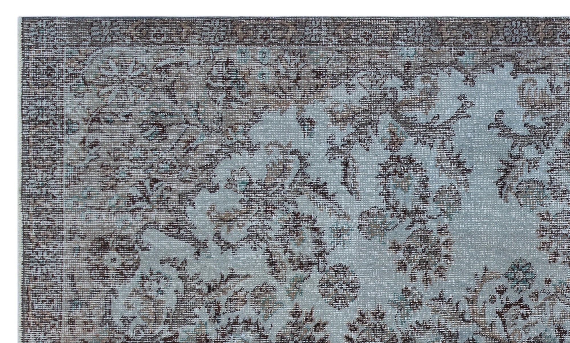 Atina 26895 Blue Vintage Wool Handmade Area Rug 5'5" x 8'11"
