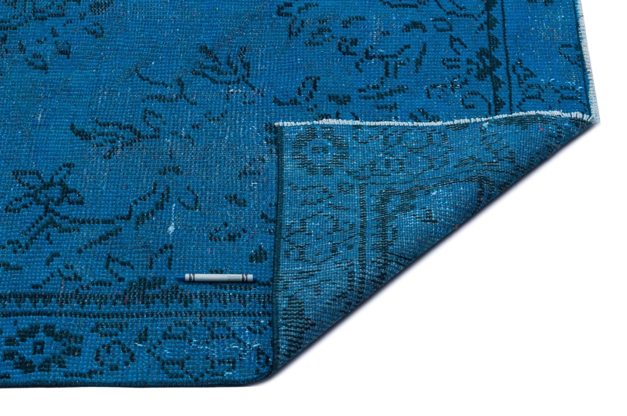 Atina 26902 Blue Vintage Wool Handmade Area Rug 4'10" x 8'7"