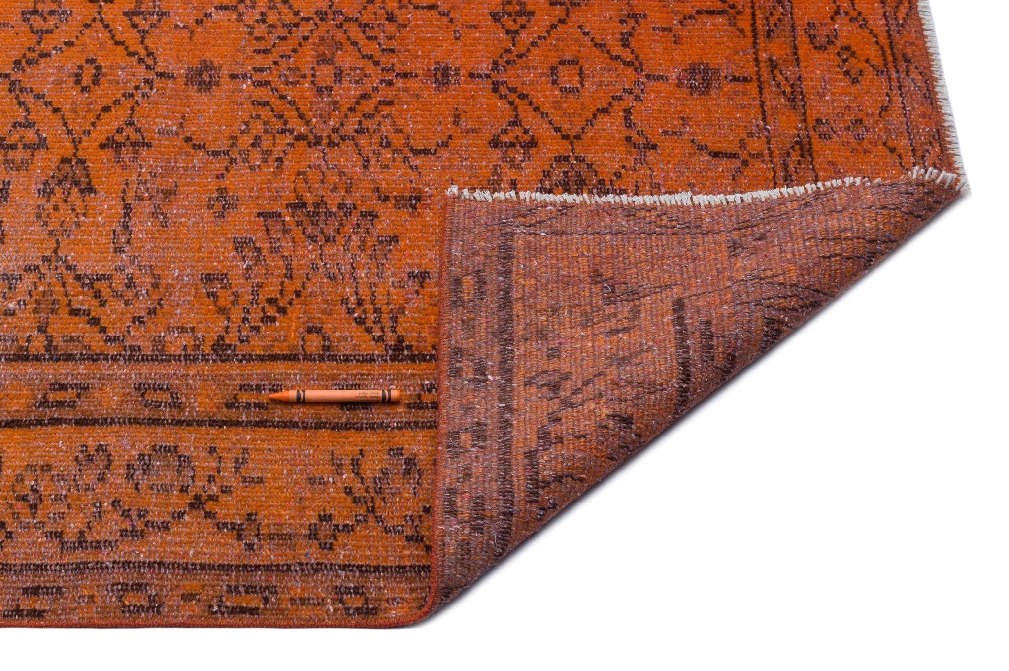 Atina 26905 Brown Vintage Wool Handmade Area Rug 5'5" x 8'9"