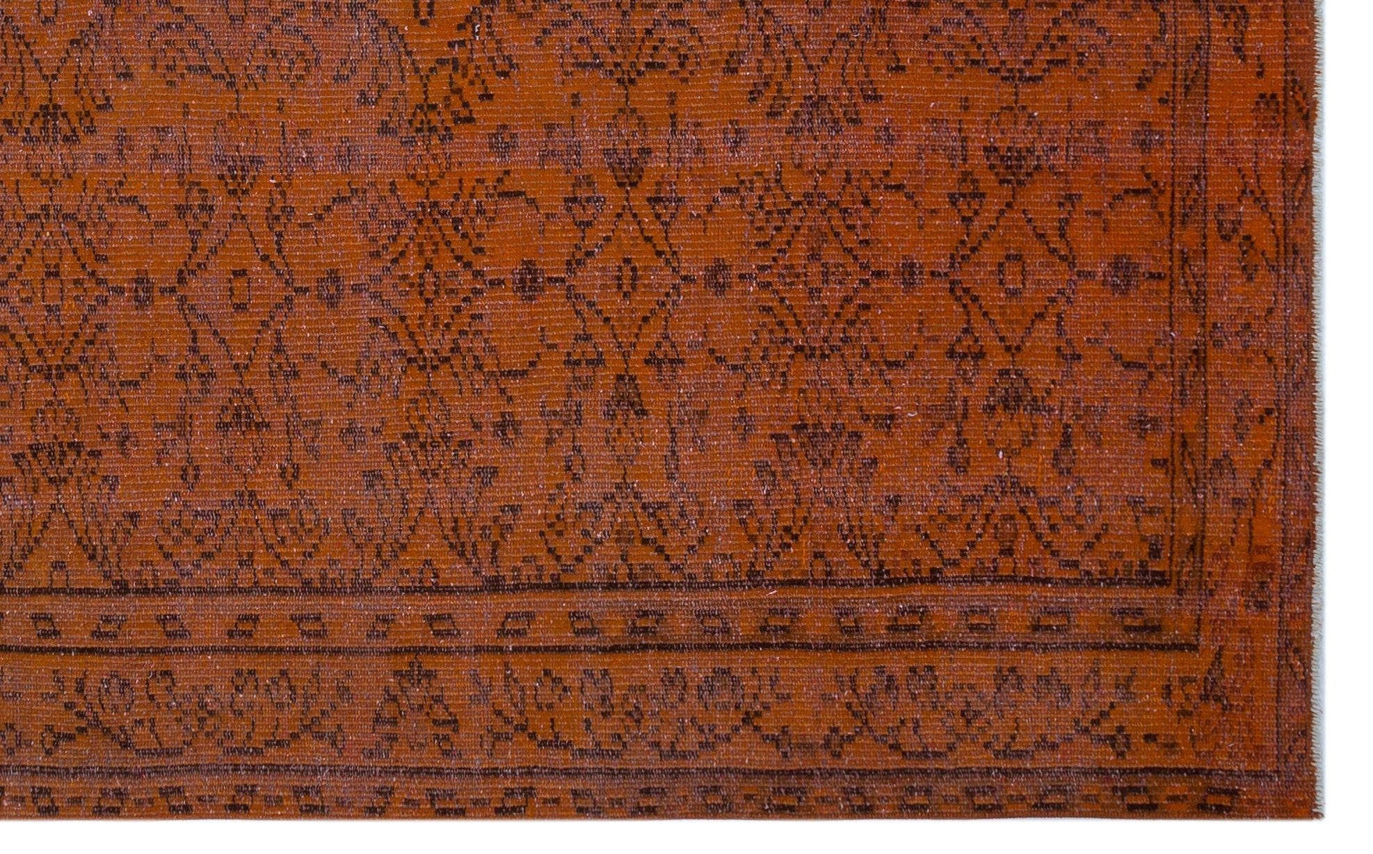 Atina 26905 Brown Vintage Wool Handmade Area Rug 5'5" x 8'9"