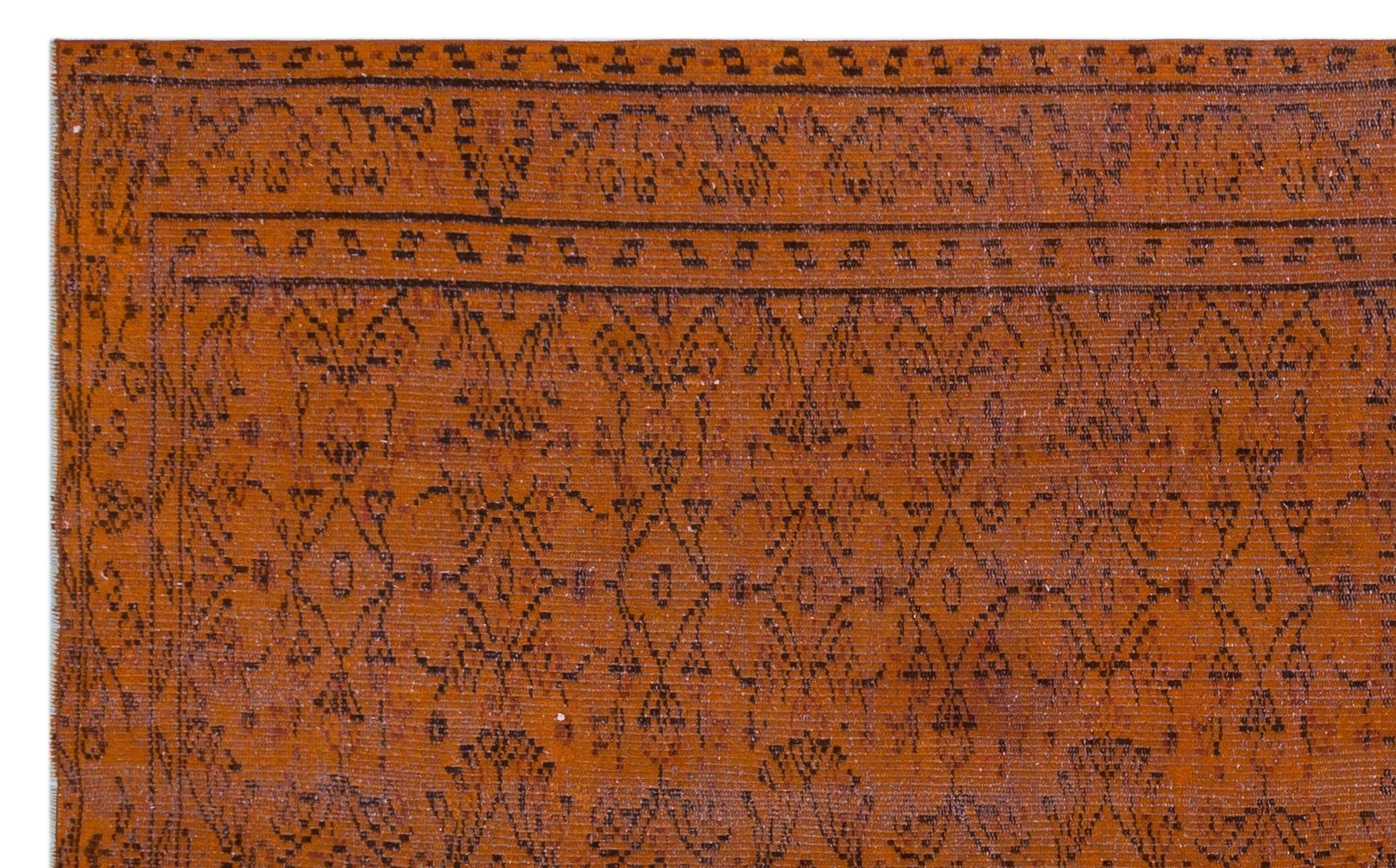 Atina 26905 Brown Vintage Wool Handmade Area Rug 5'5" x 8'9"