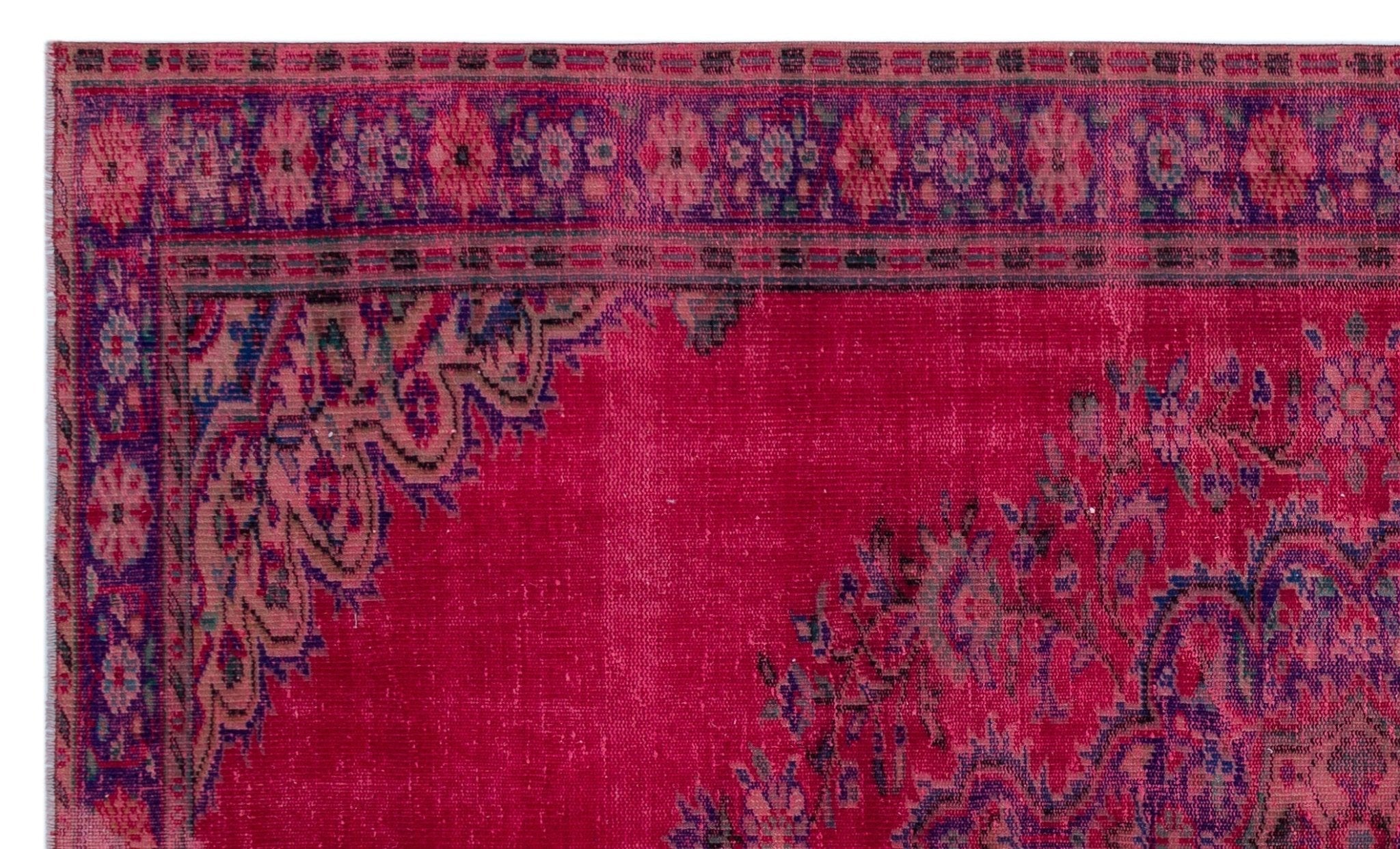 Atina 26919 Red Vintage Wool Handmade Area Rug 5'7" x 9'4"