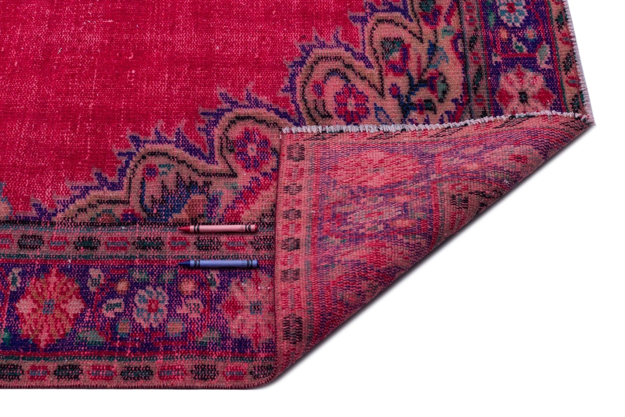 Atina 26919 Red Vintage Wool Handmade Area Rug 5'7" x 9'4"