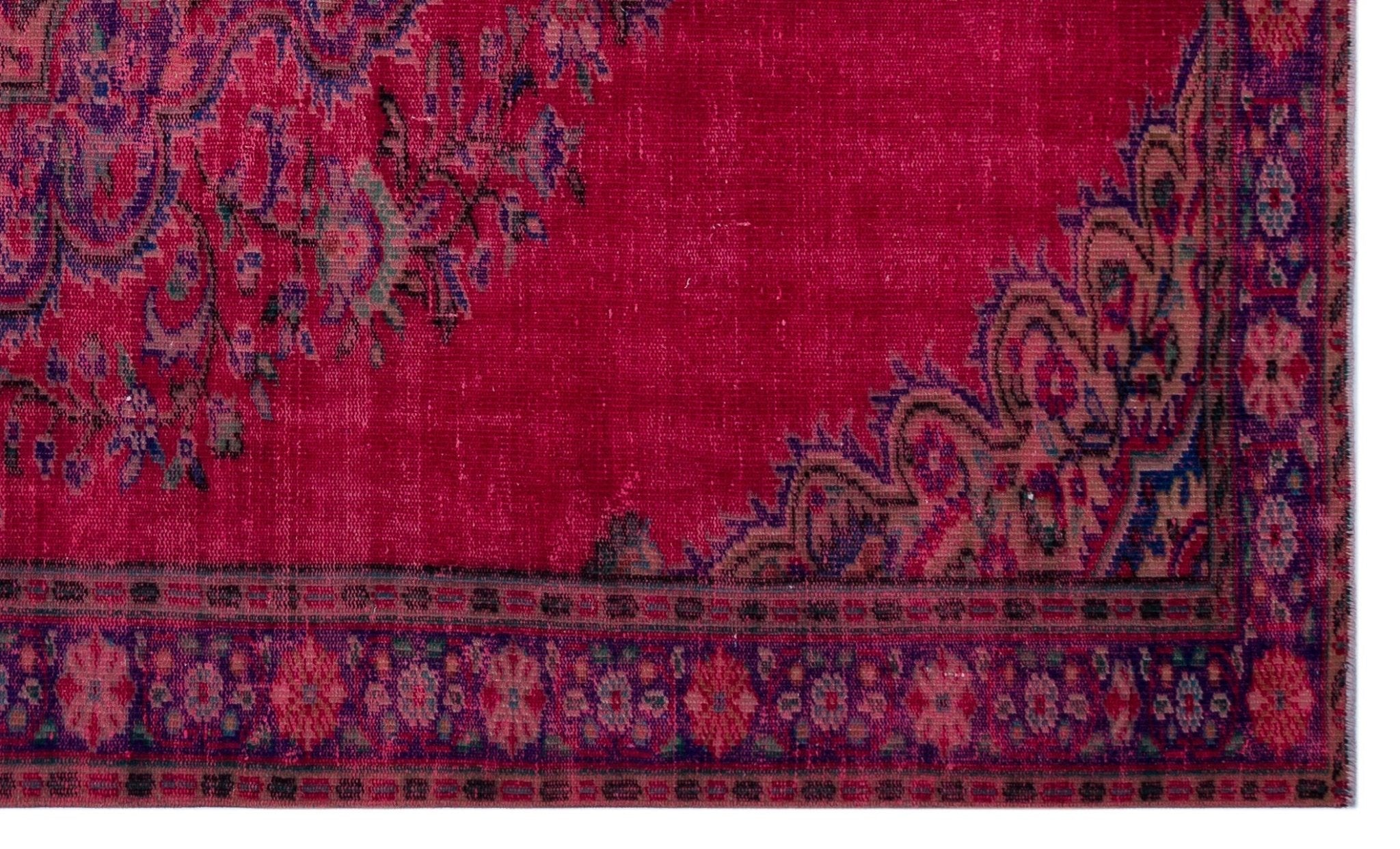 Atina 26919 Red Vintage Wool Handmade Area Rug 5'7" x 9'4"