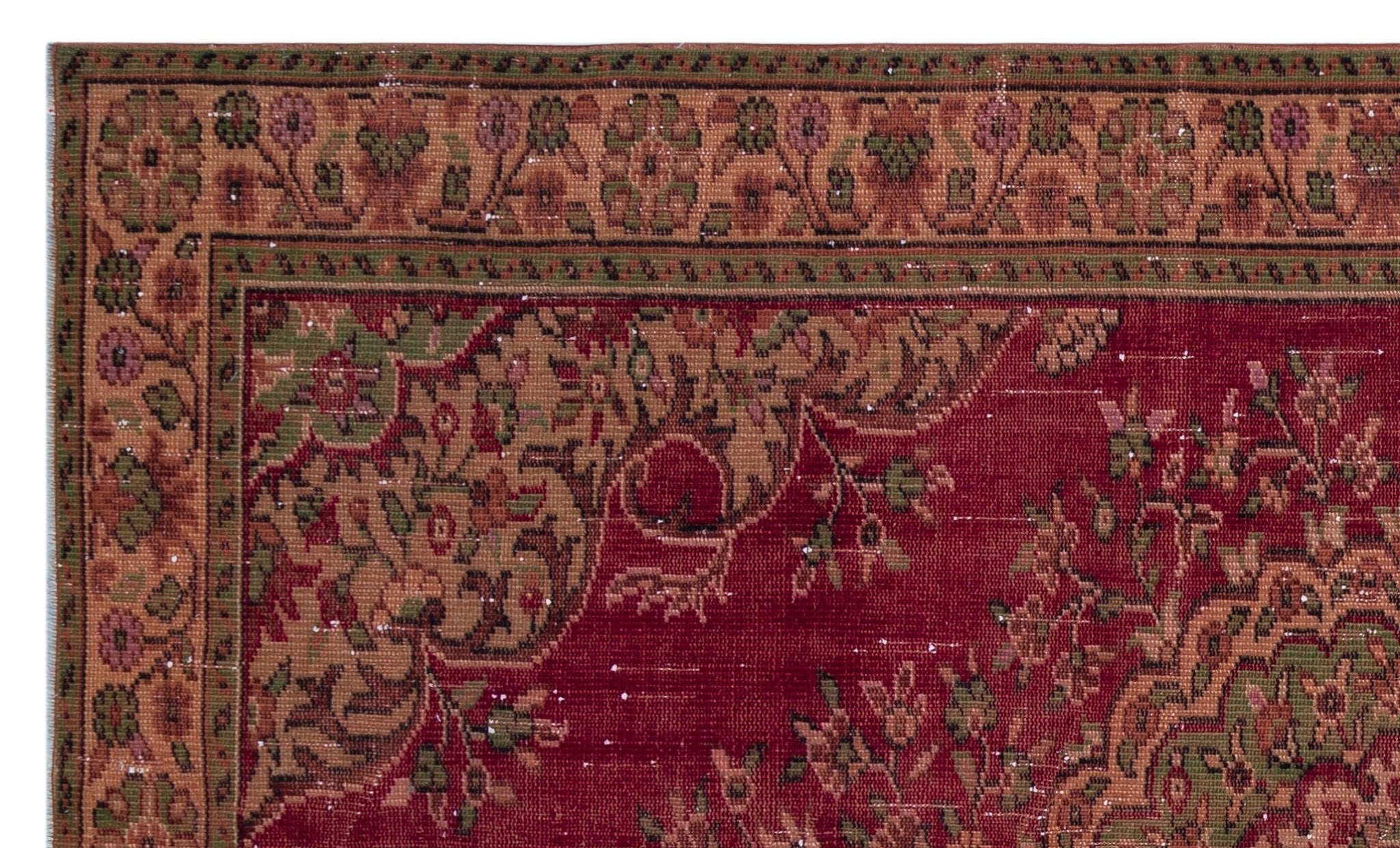 Atina 26990 Red Vintage Wool Handmade Area Rug 5'11" x 9'5"
