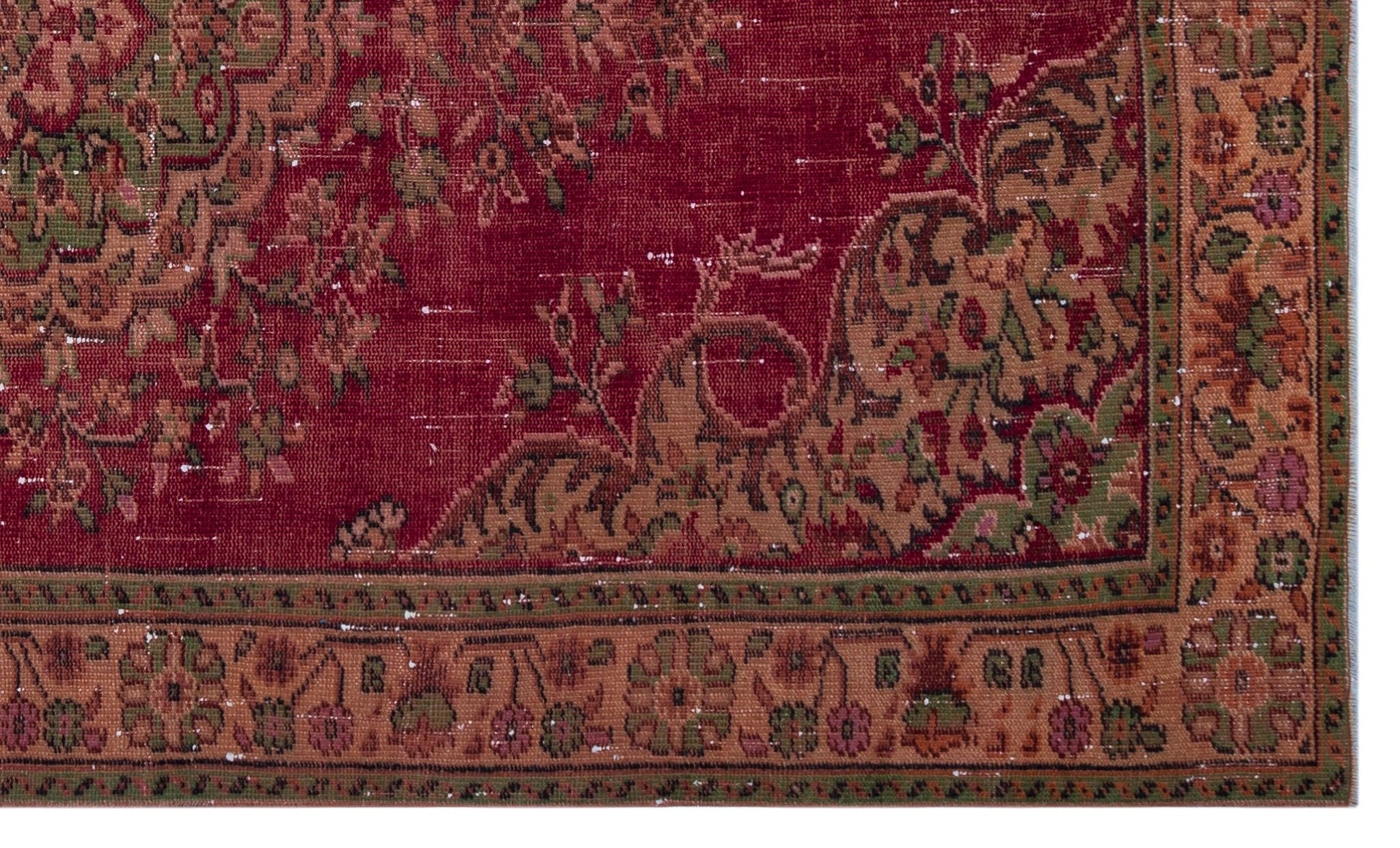 Atina 26990 Red Vintage Wool Handmade Area Rug 5'11" x 9'5"