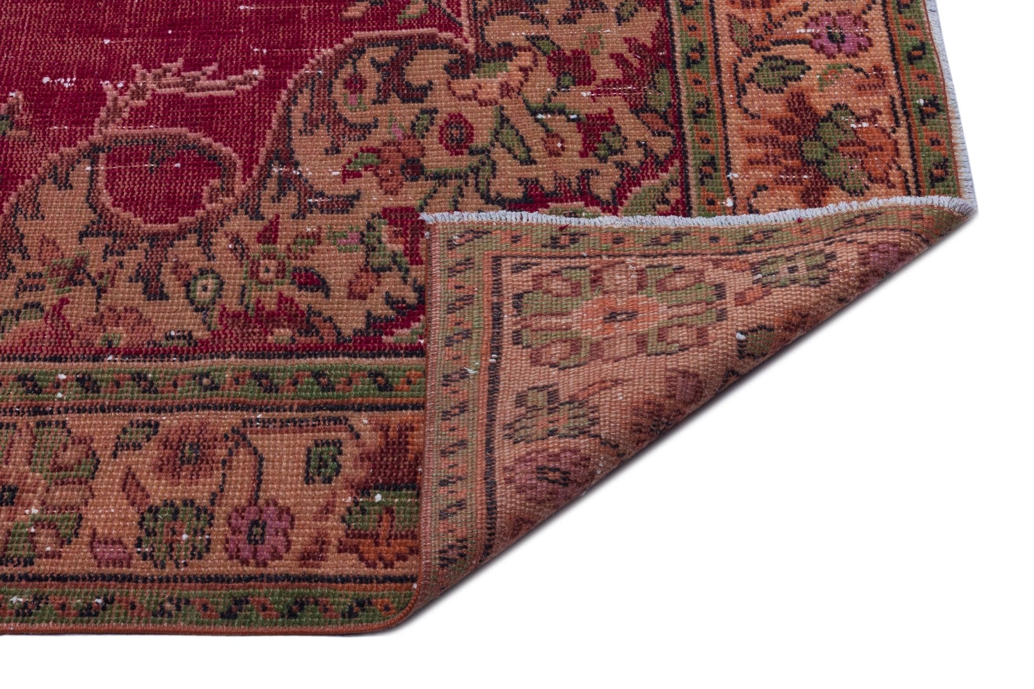 Atina 26990 Red Vintage Wool Handmade Area Rug 5'11" x 9'5"