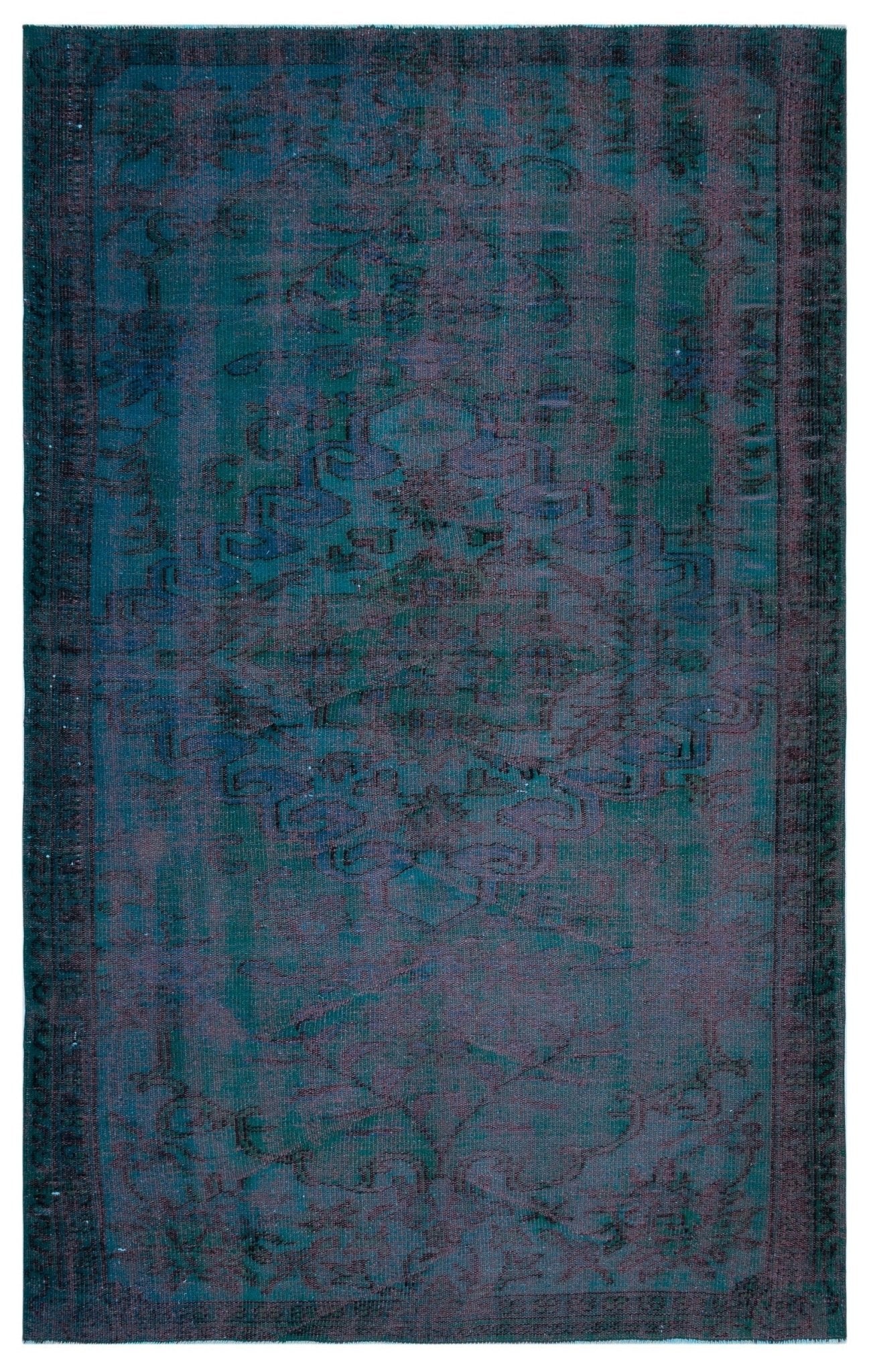Atina 27004 Blue Vintage Wool Handmade Area Rug 5'9" x 8'10"