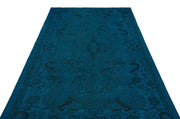 Atina 27040 Dark Blue Vintage Wool Handmade Area Rug 5'7" x 9'1"