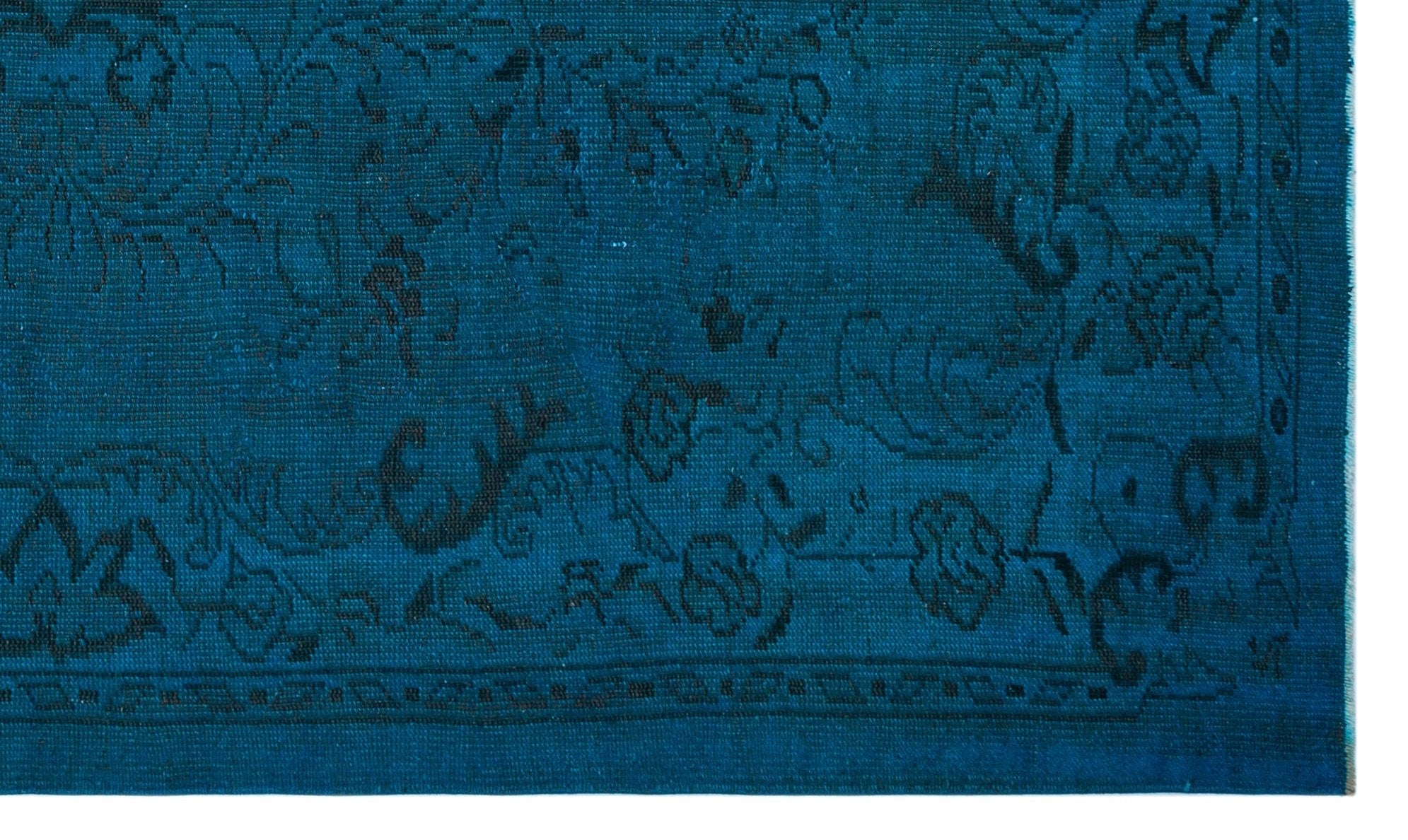 Atina 27040 Dark Blue Vintage Wool Handmade Area Rug 5'7" x 9'1"
